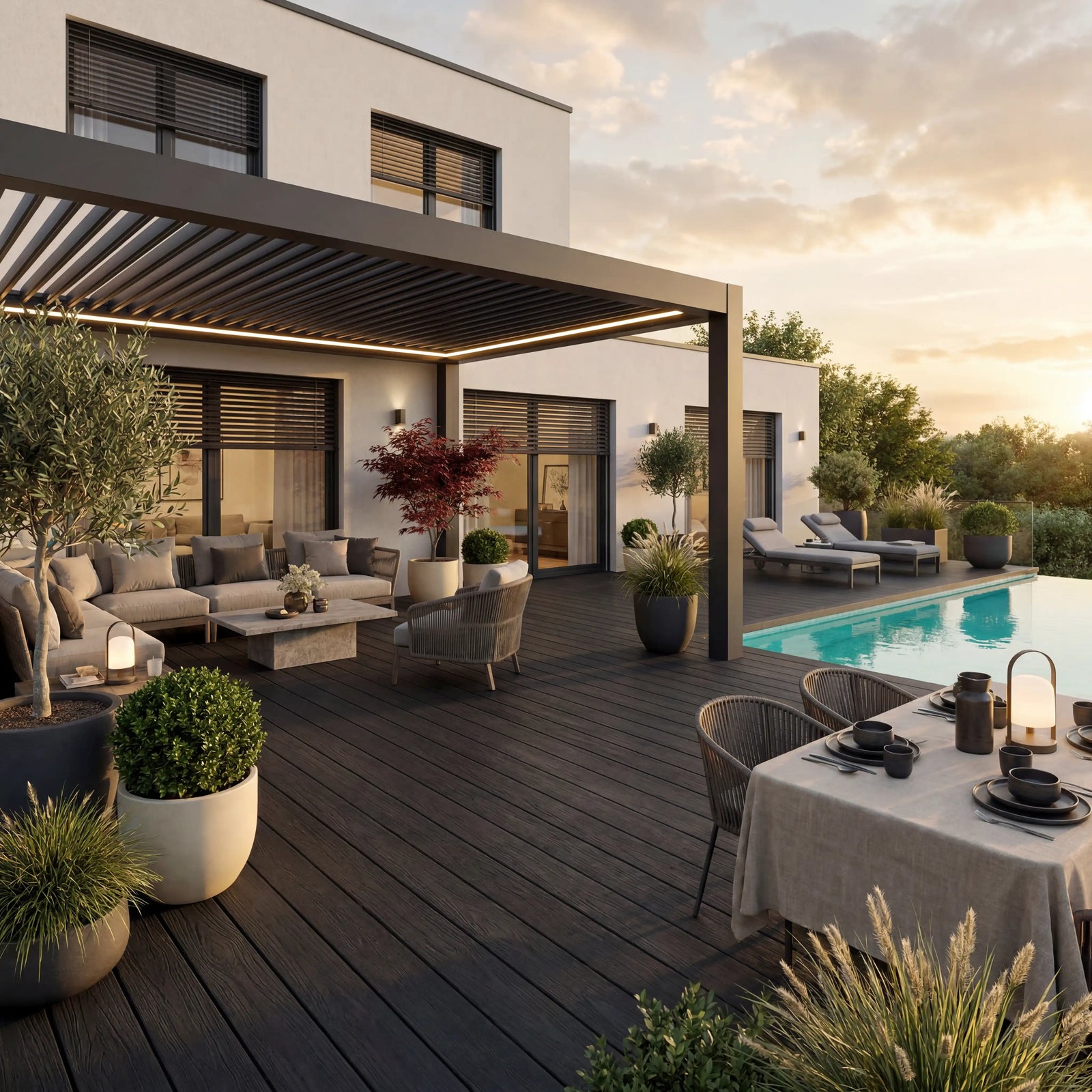 WPC Terrassendiele Massiv ECO Anthrazit