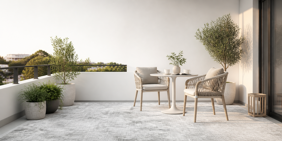 Outdoor Teppiche in Grau