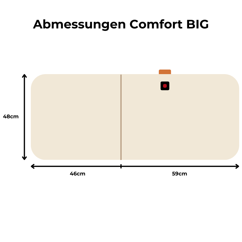 Beheizbare Sitzauflage Comfort BIG Beige