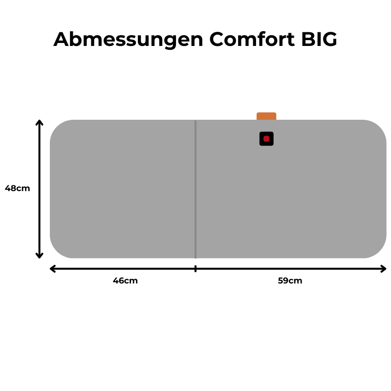 Beheizbare Sitzauflage Comfort BIG Grau