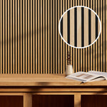 Akustikpaneel Premium Eiche – Filz Schwarz 244 × 60 cm