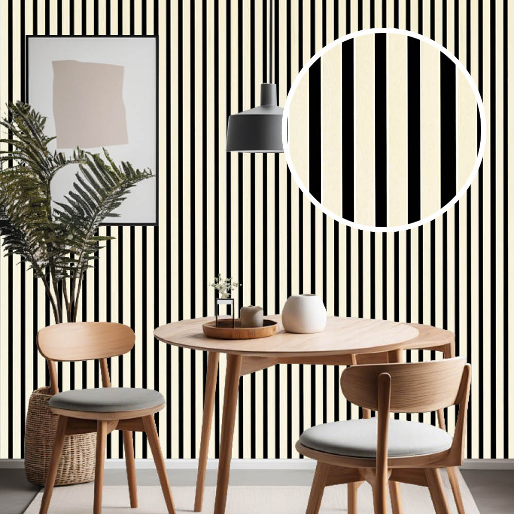 Akustikpaneel Premium Sand – Filz Schwarz 244 × 60 cm