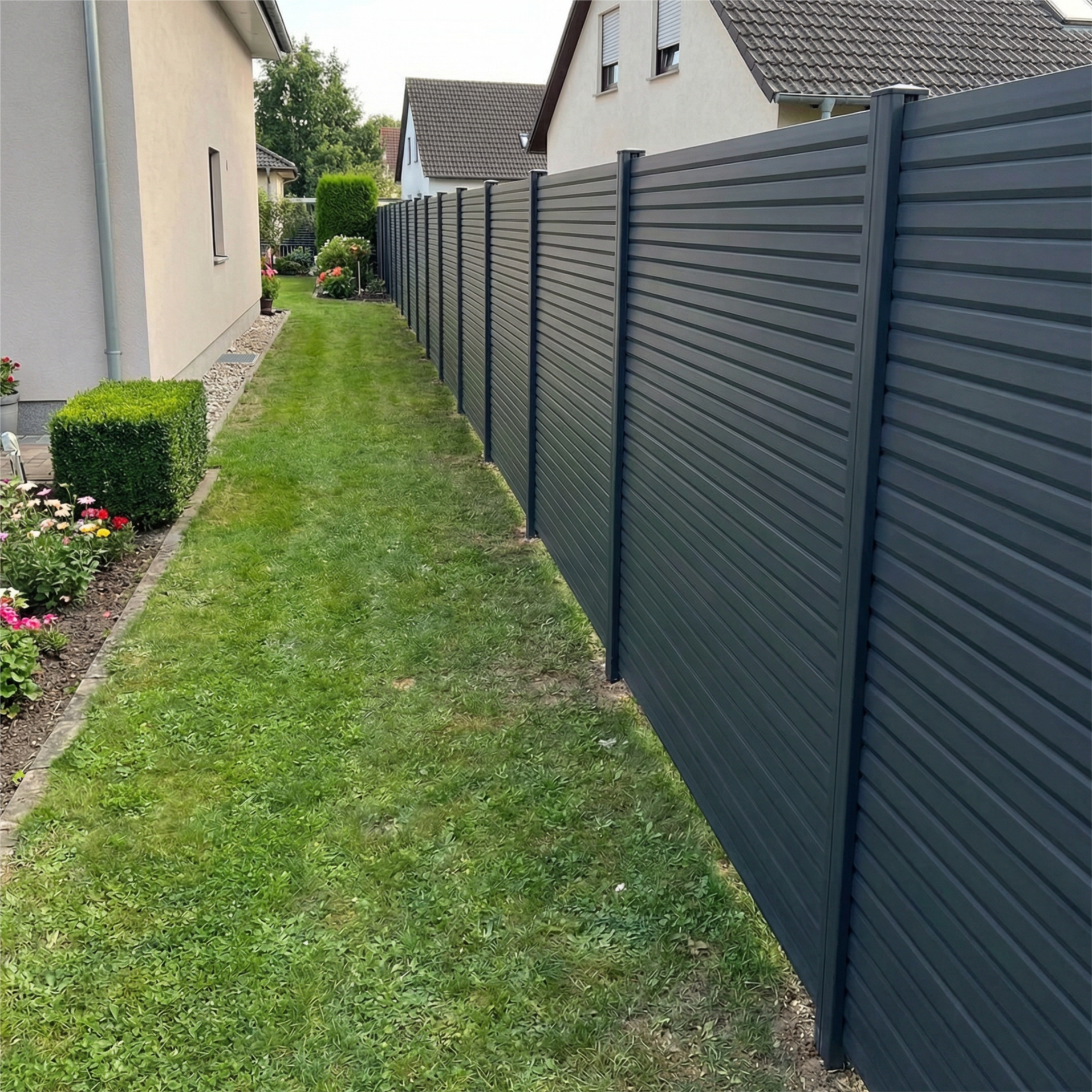 Aluminium Sichtschutzzaun Rhombus MARIO Anthrazit