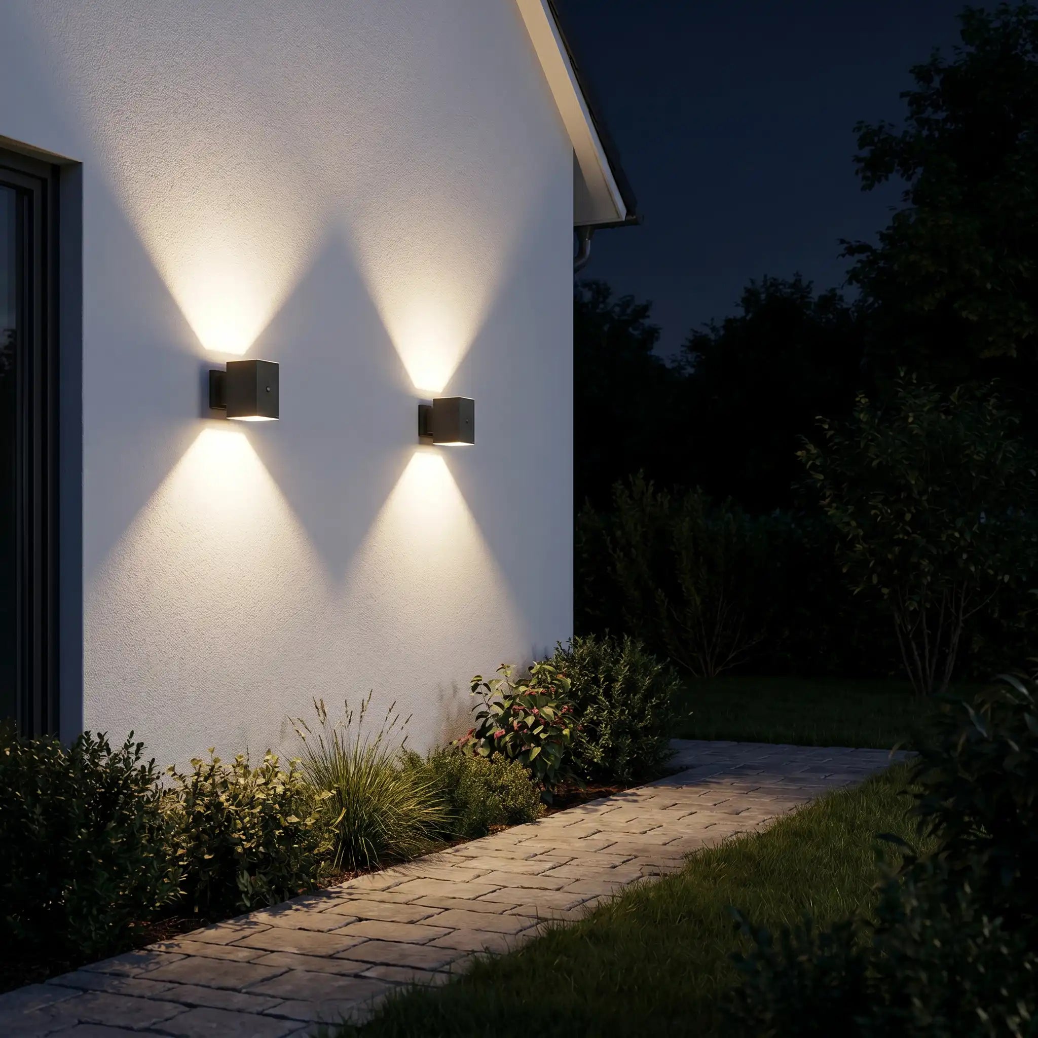 Solar Außenwandleuchte Edge 2er Set