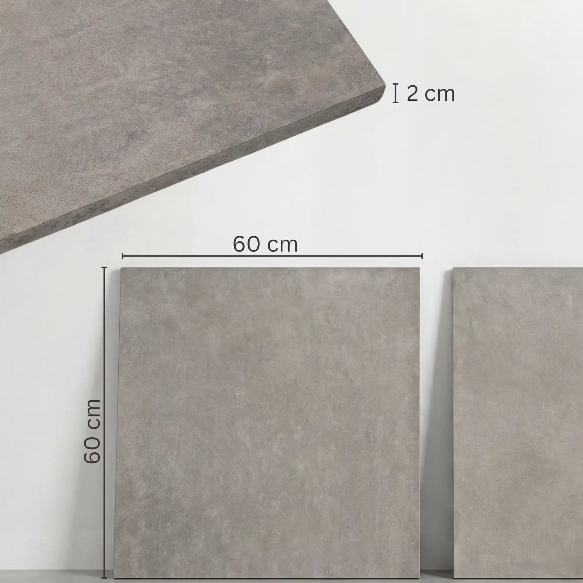 Komplettpaket Terrassenplatte Grey 60x60x2cm