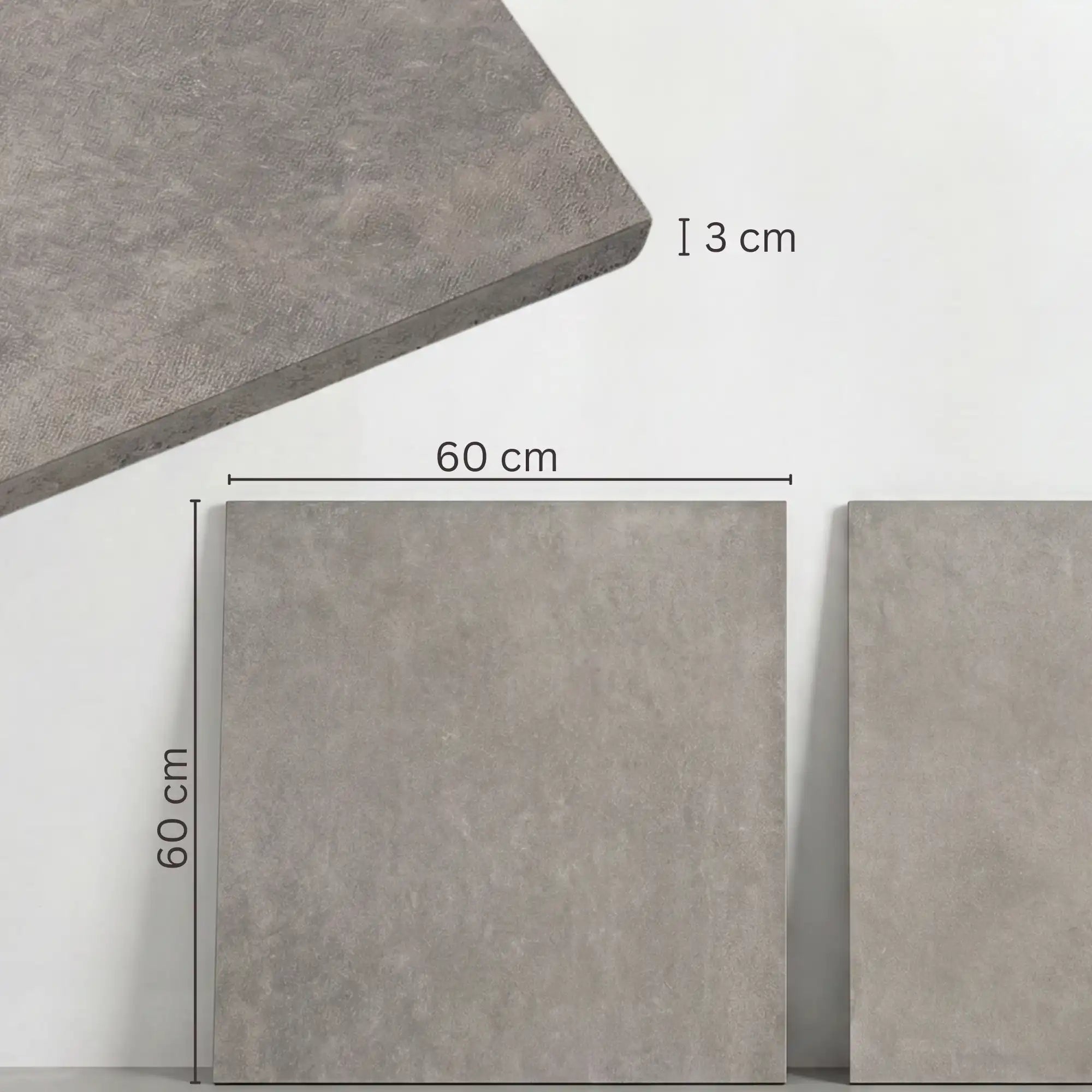 Extra starke Terrassenplatte Grey 60x60x3cm
