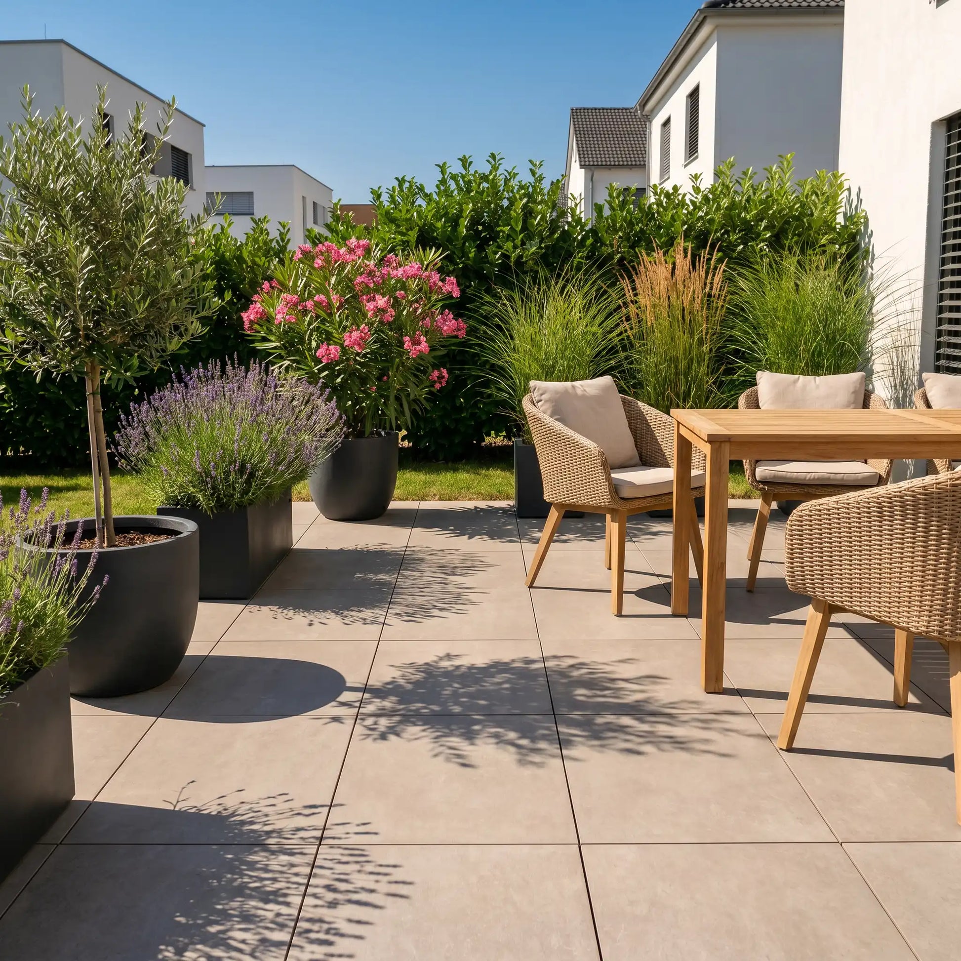 Extra starke Terrassenplatte Grey – 60×60×3 cm | Befahrbar & Hochbelastbar