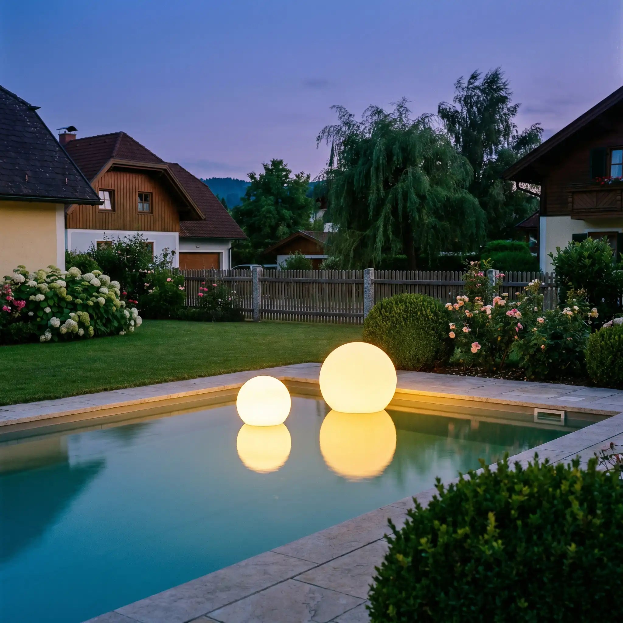 Schwimmende Solar-LED-Gartenleuchte Orb