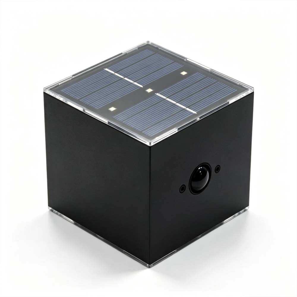 LED Solar Wand- und Zaunleuchte mit Bewegungsmelder und Fernbedienung Edge 4er Set