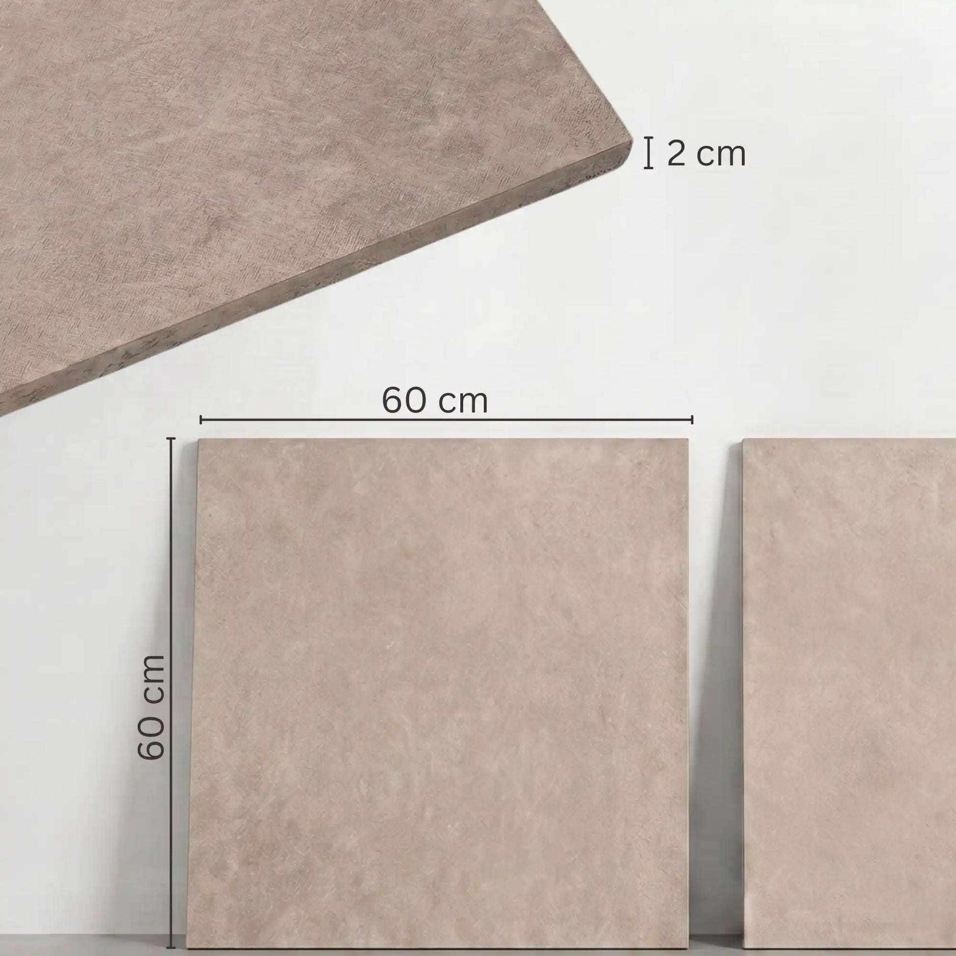 Komplettpaket Terrassenplatte Light 60x60x2cm