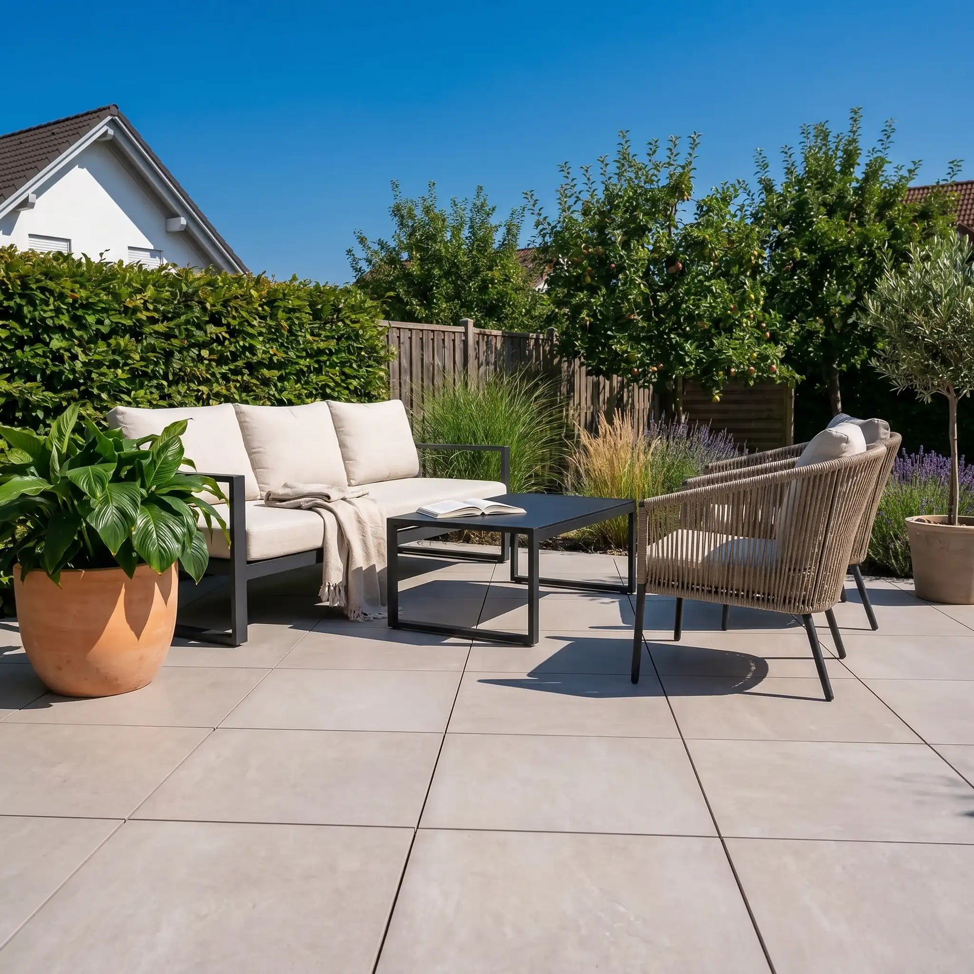 Komplettpaket Terrassenplatte Light 60x60x2cm