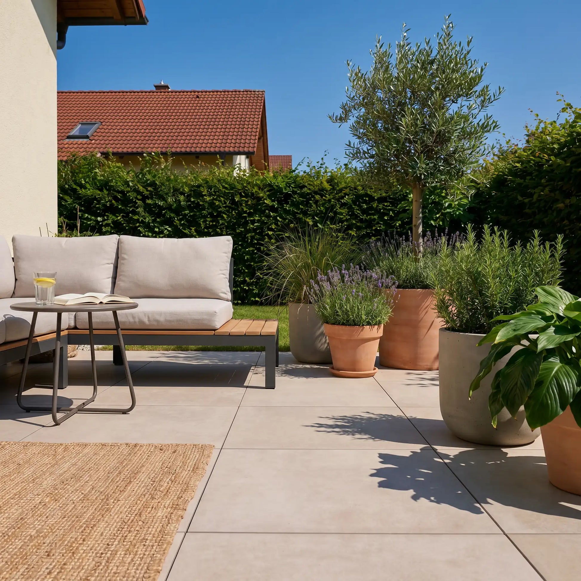 Komplettpaket Terrassenplatte Natural 60x60x2cm