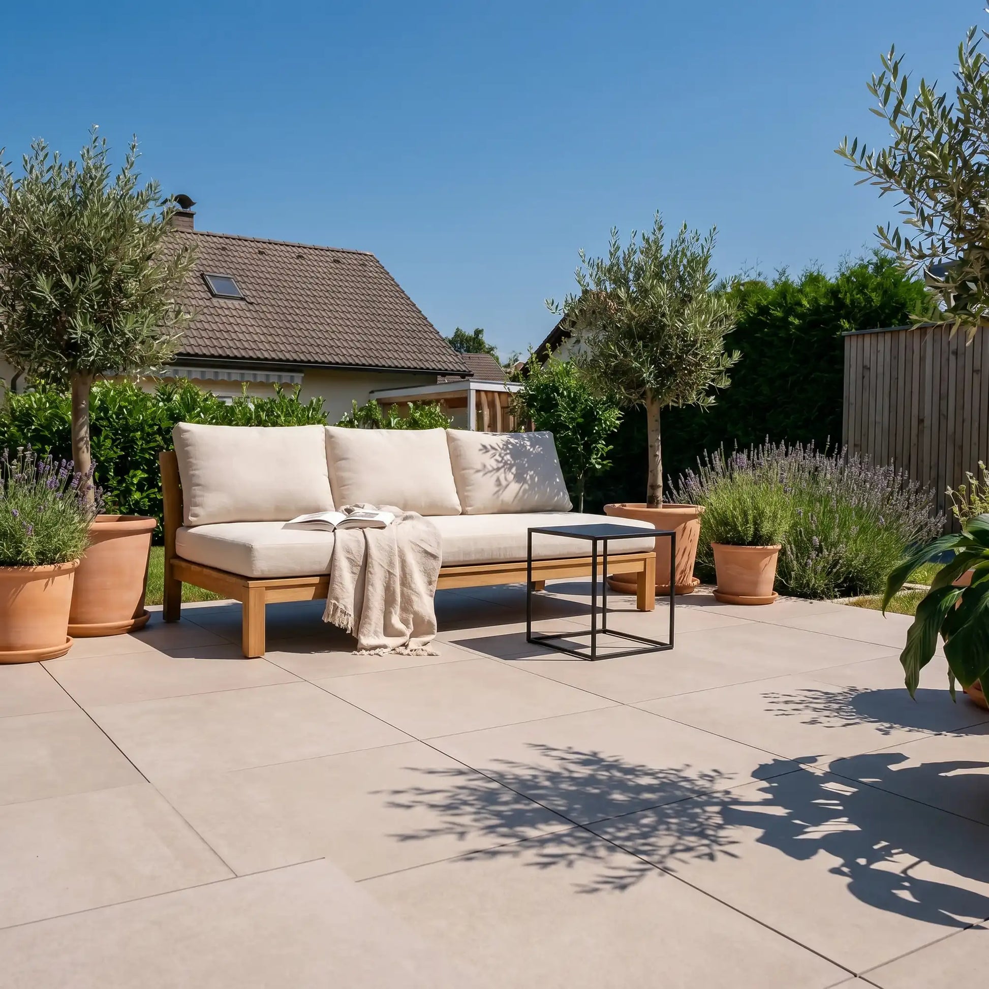 Komplettpaket Terrassenplatte Natural 60x60x2cm