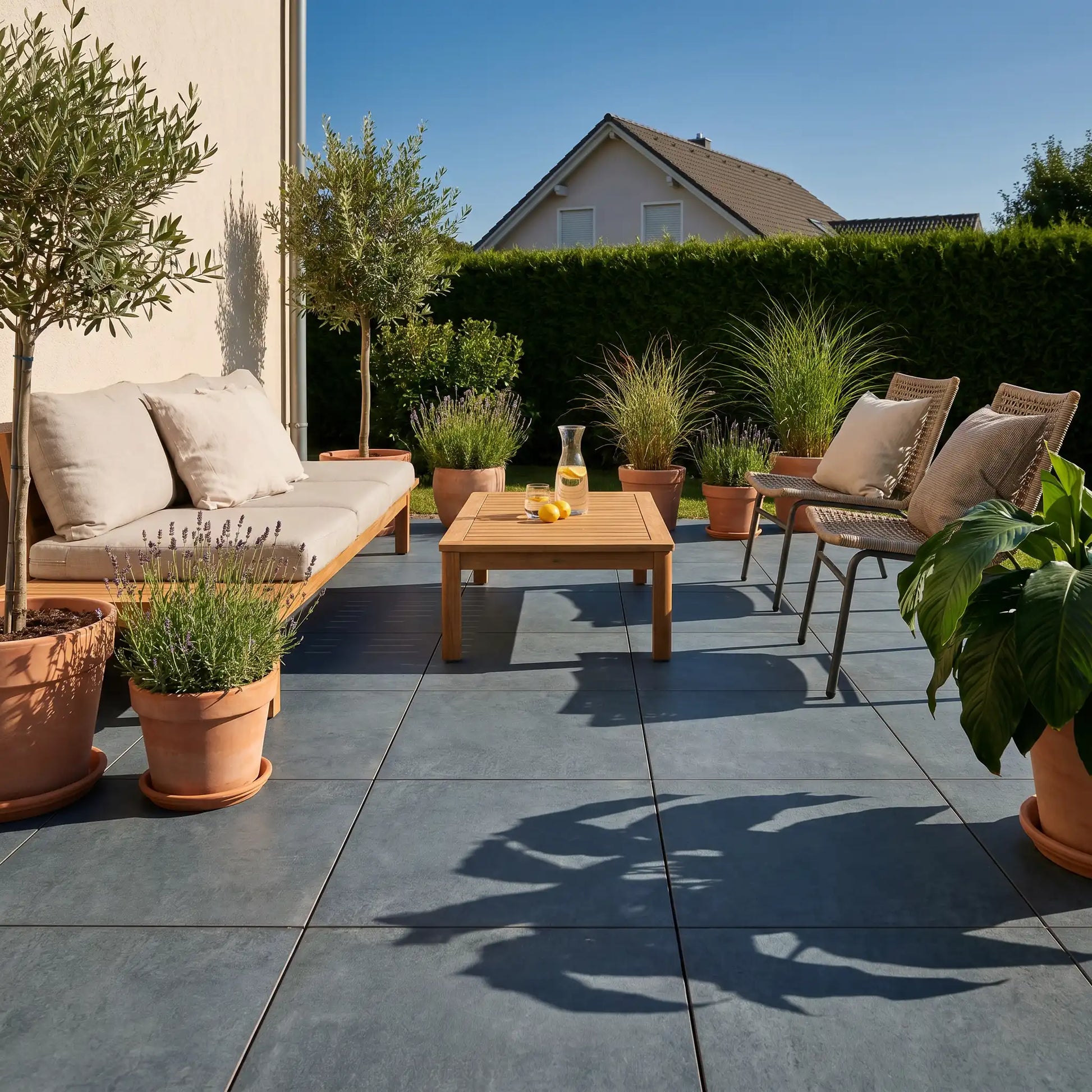 Terrassenplatte Nero 60x60x2cm