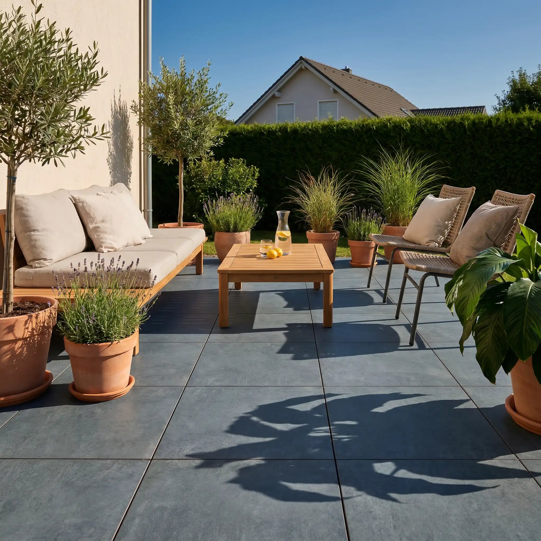 Terrassenplatte Nero 60x60x2cm