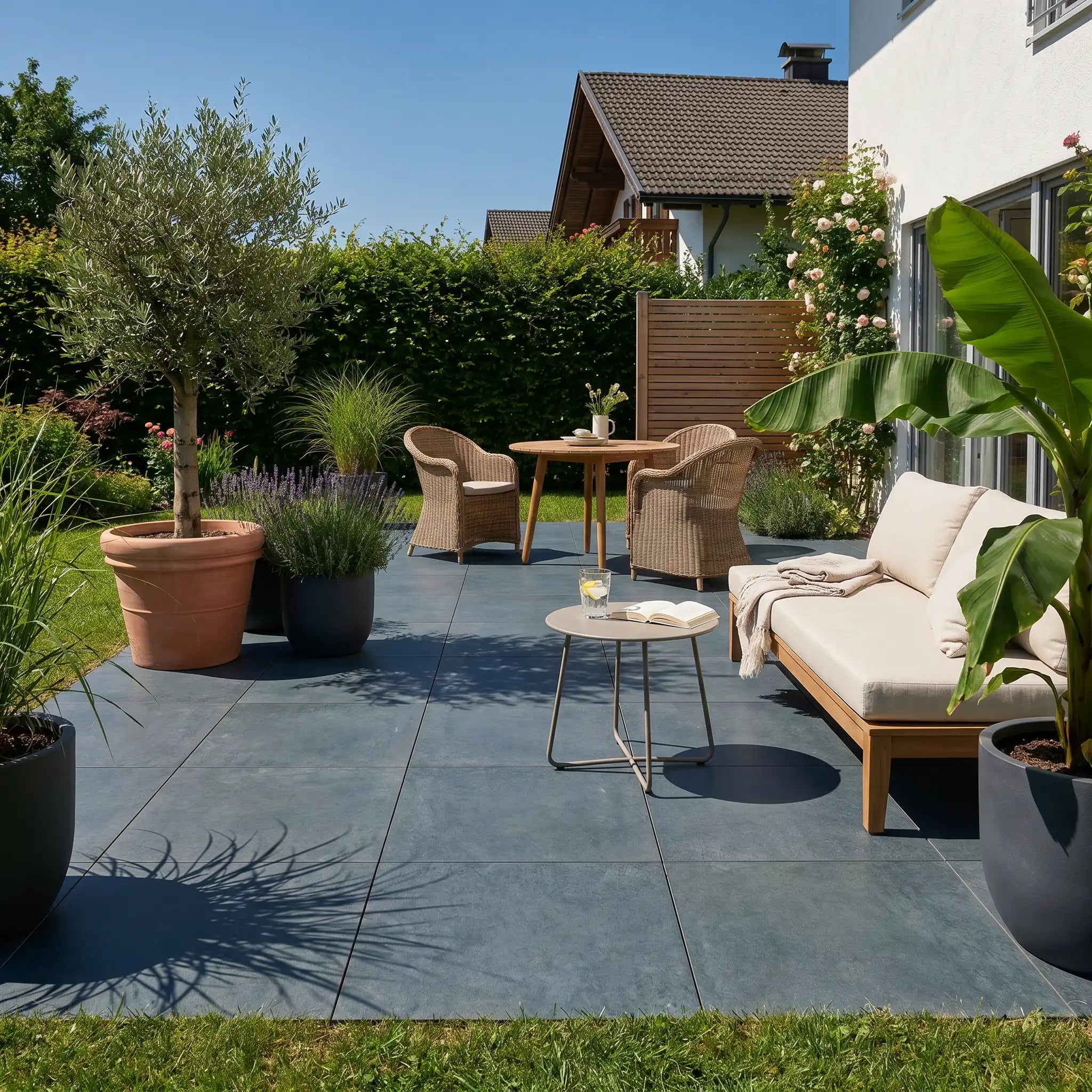 Terrassenplatte Nero 60x60x2cm