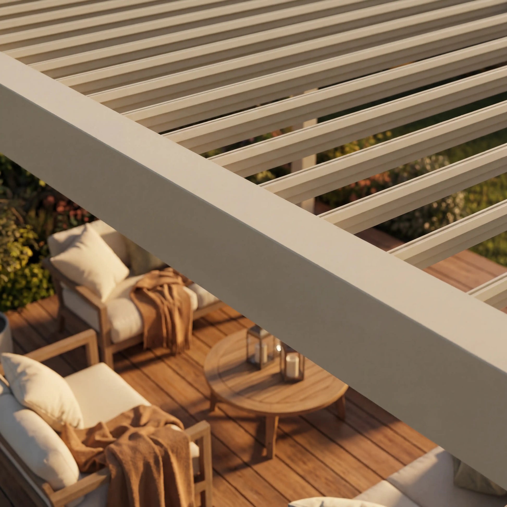 SkyShade Pro 3x4m Aluminium-Pergola mit LED & App-Steuerung – Seidengrau