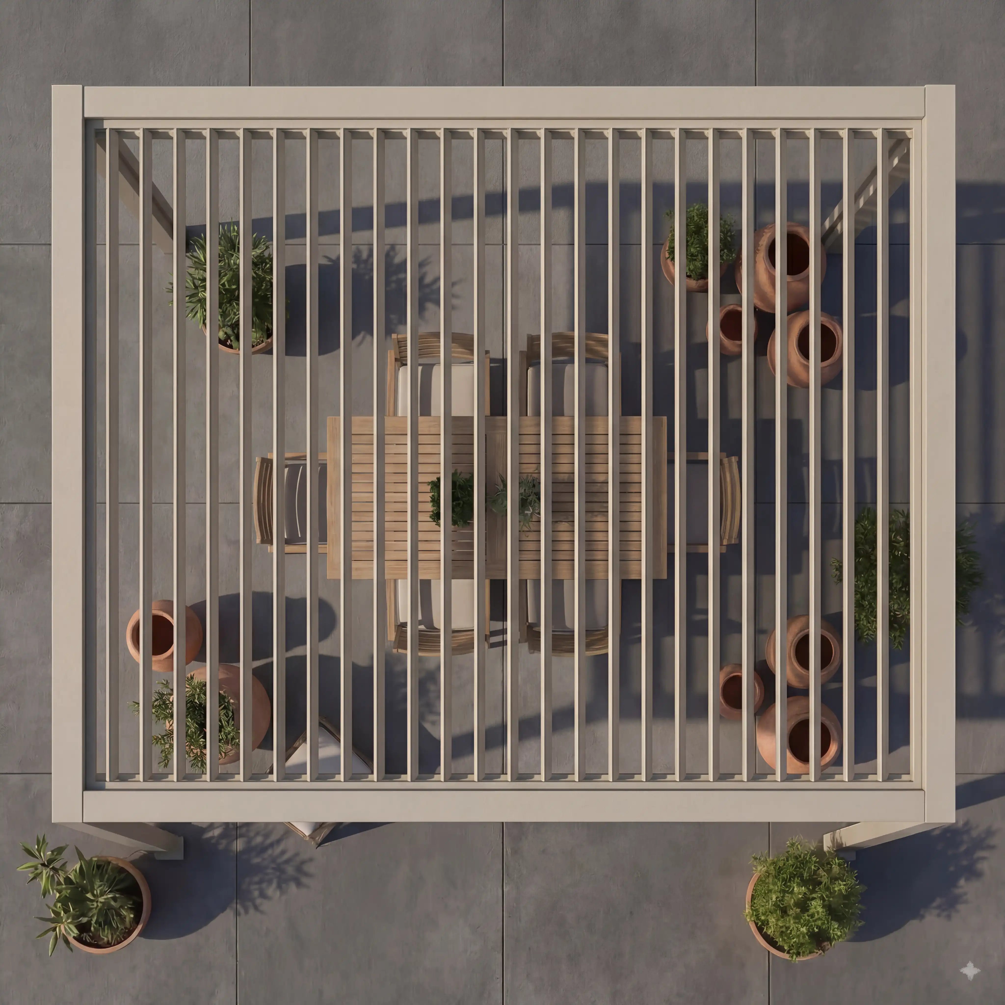 Pergola Seidengrau Ansicht 5