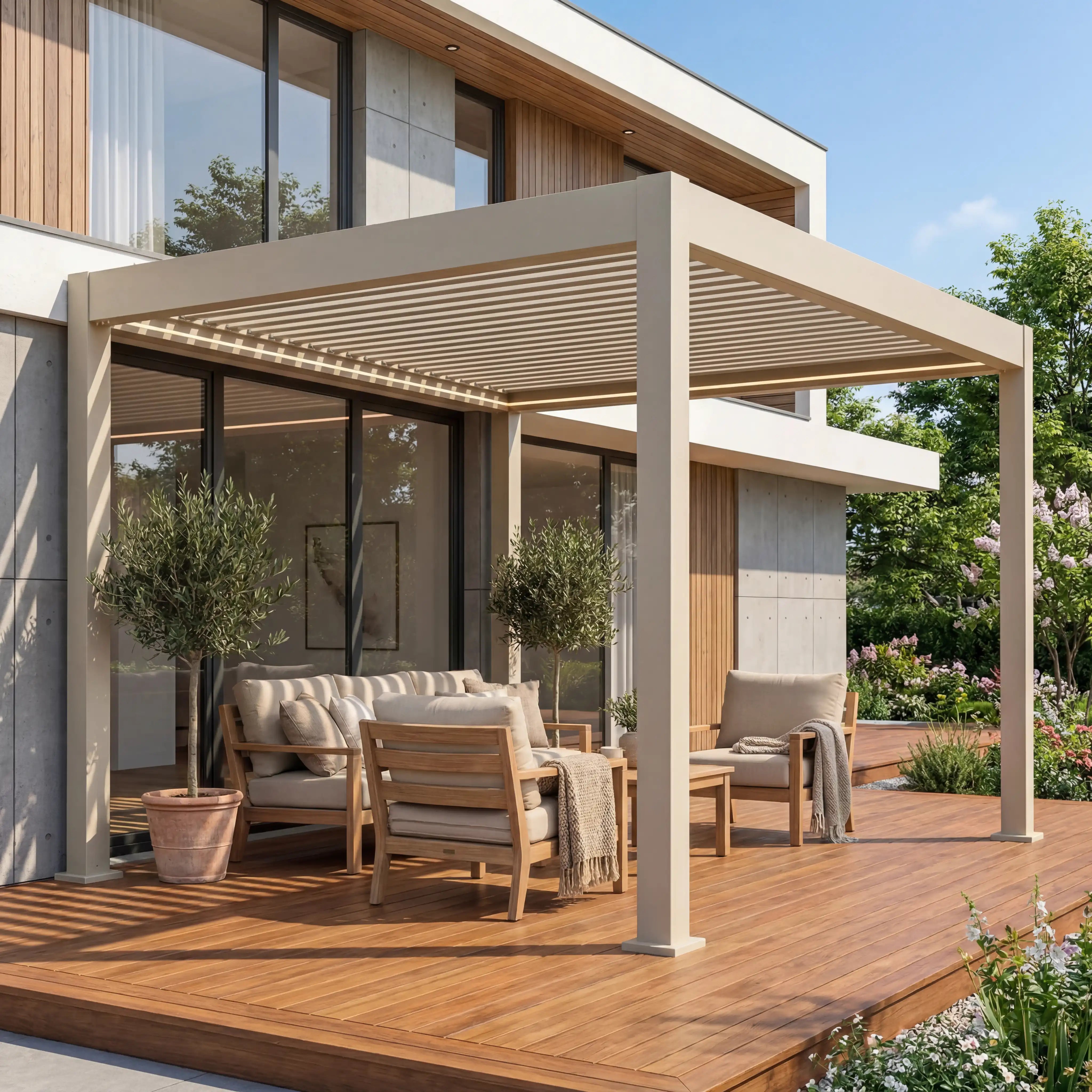 Pergola Seidengrau Ansicht 6