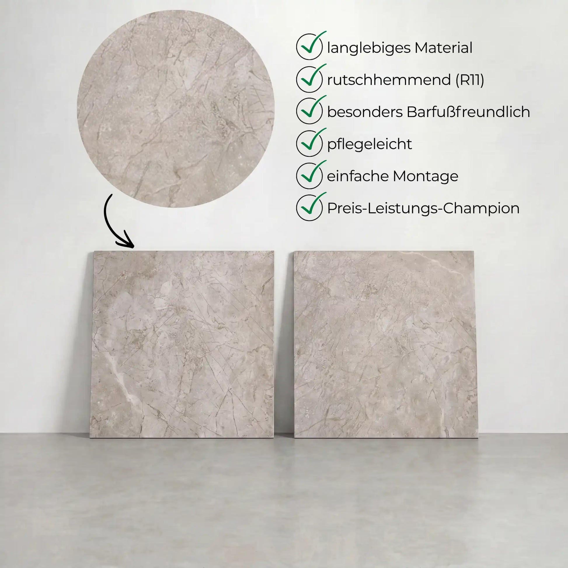 Terrassenplatte Quarz 60x60x2cm