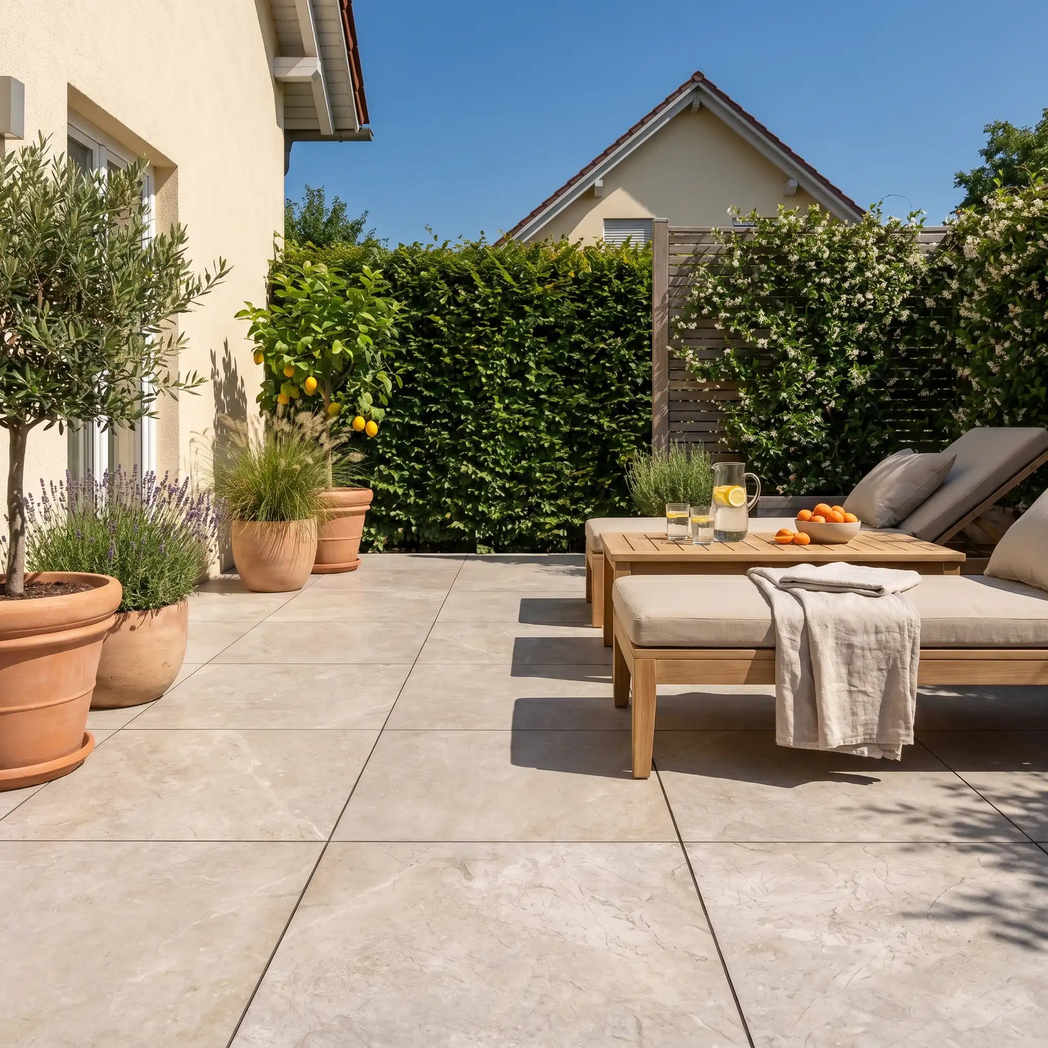 Terrassenplatte Quarz 60x60x2cm