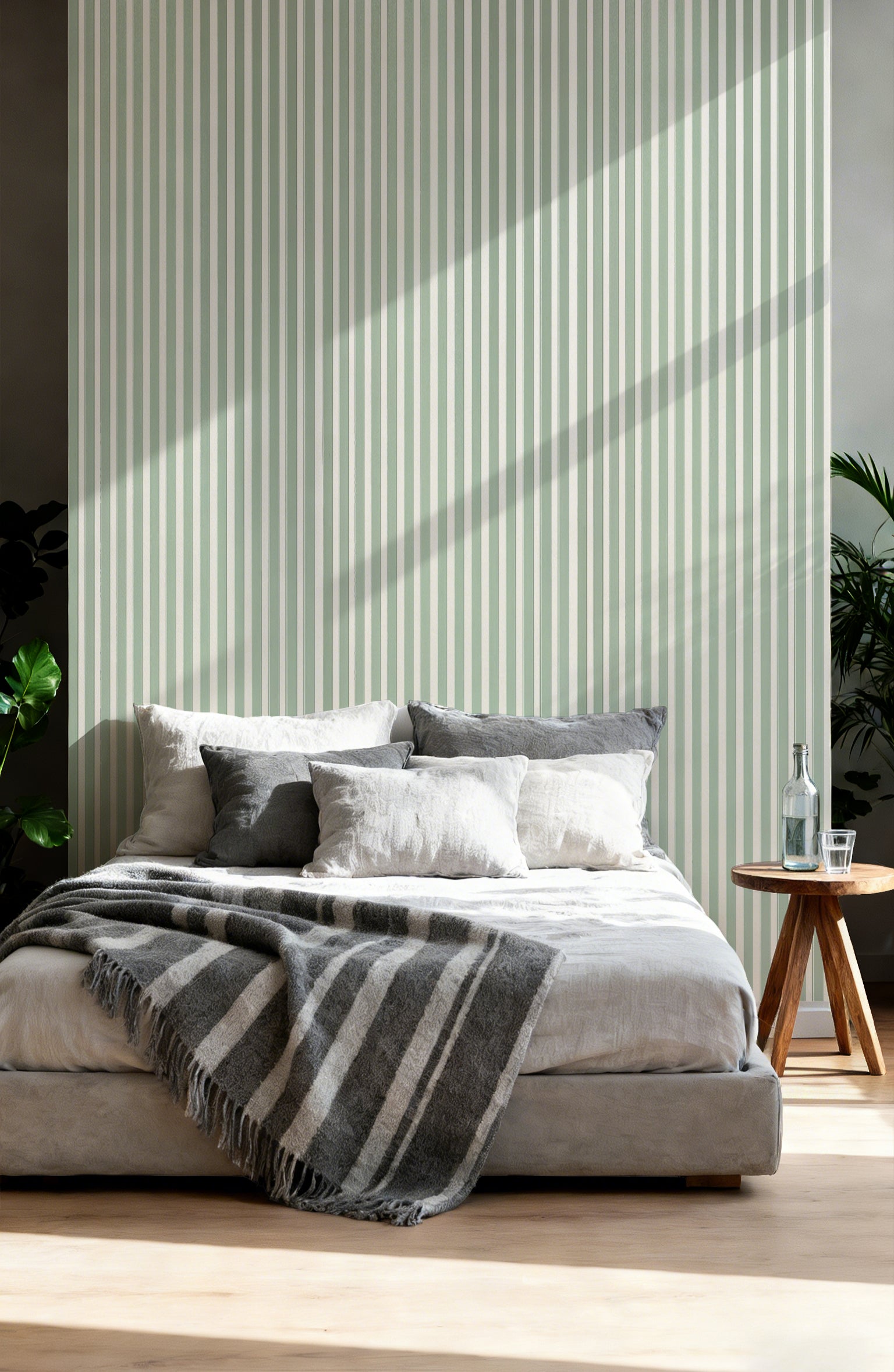 Akustikpaneel Premium Salbei – Filz Beige 244 × 60 cm
