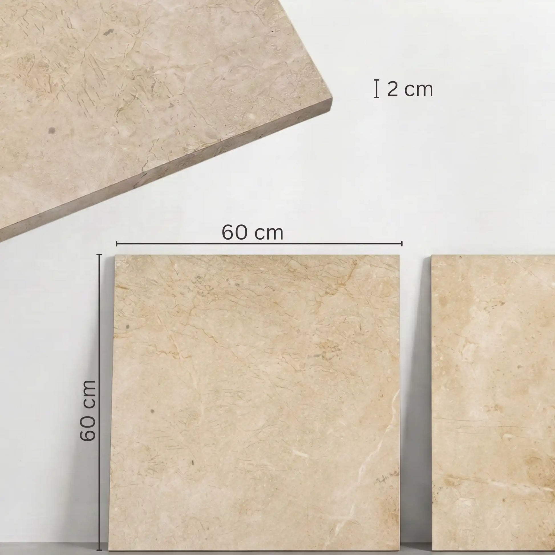 Komplettpaket Terrassenplatte Sand 60x60x2cm