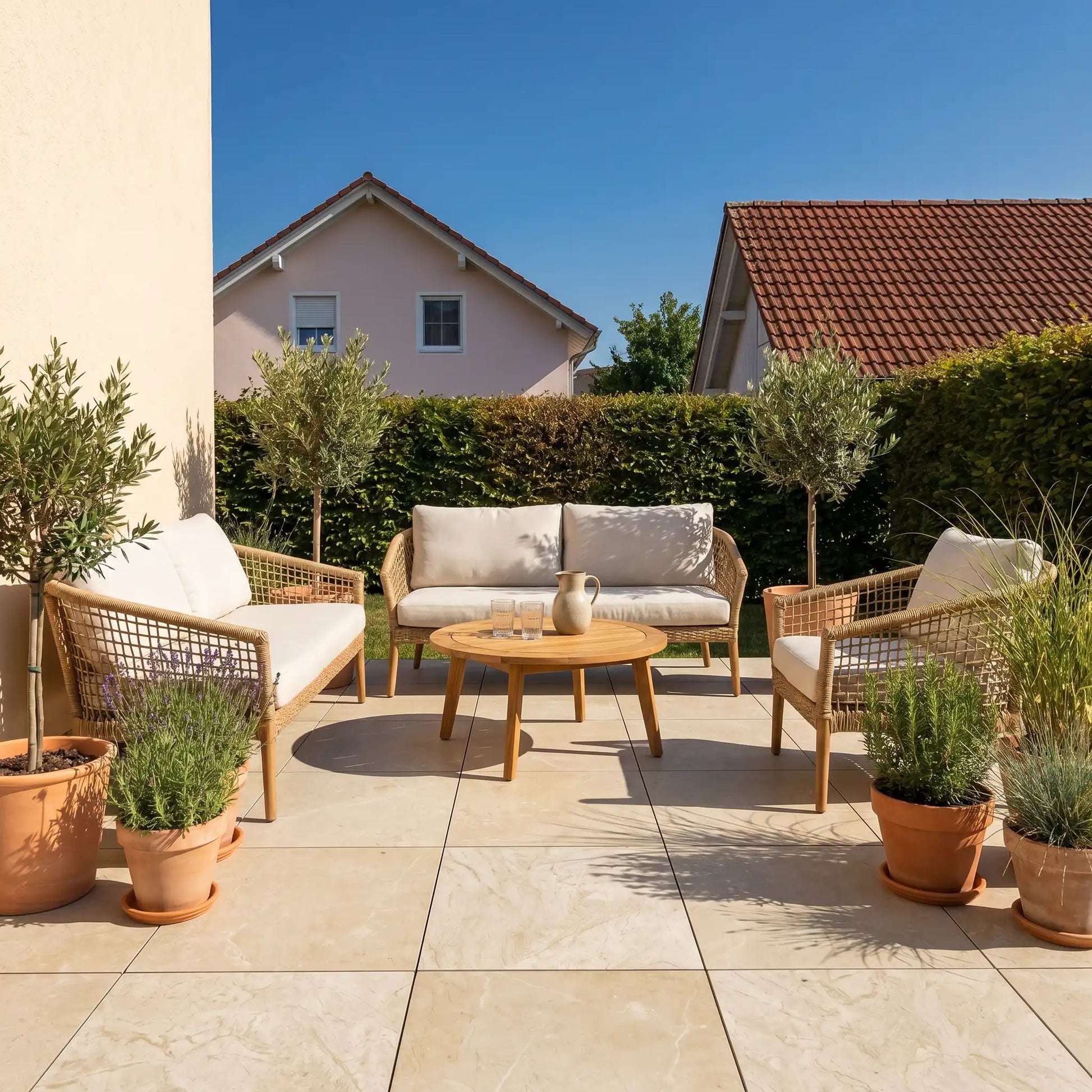 Terrassenplatte Sand 60x60x2cm