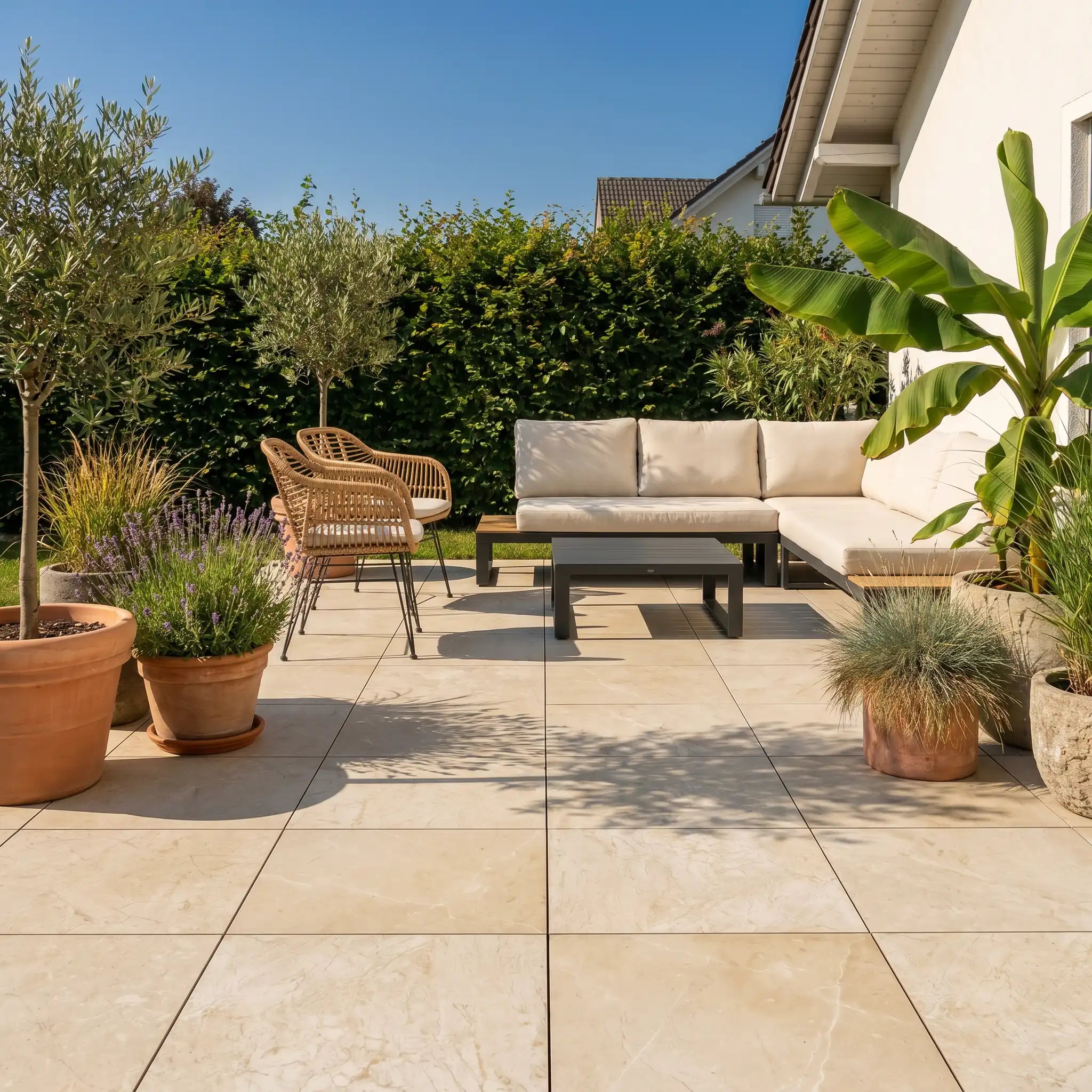 Terrassenplatte Sand 60x60x2cm