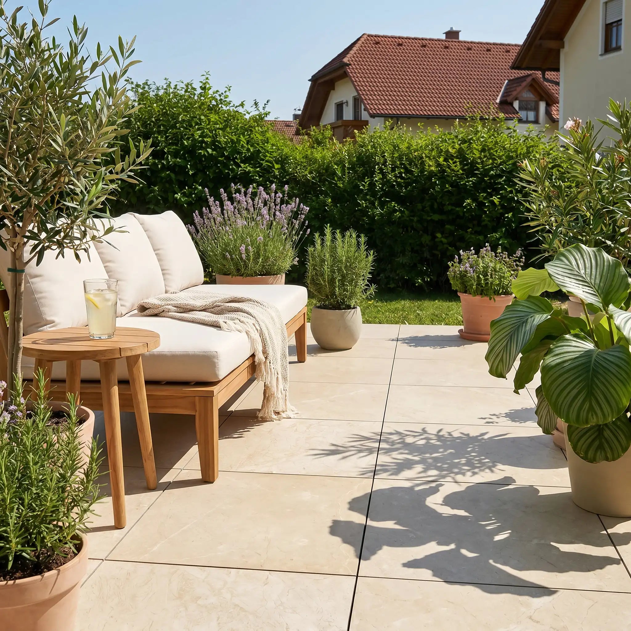 Terrassenplatte Sand 60x60x2cm