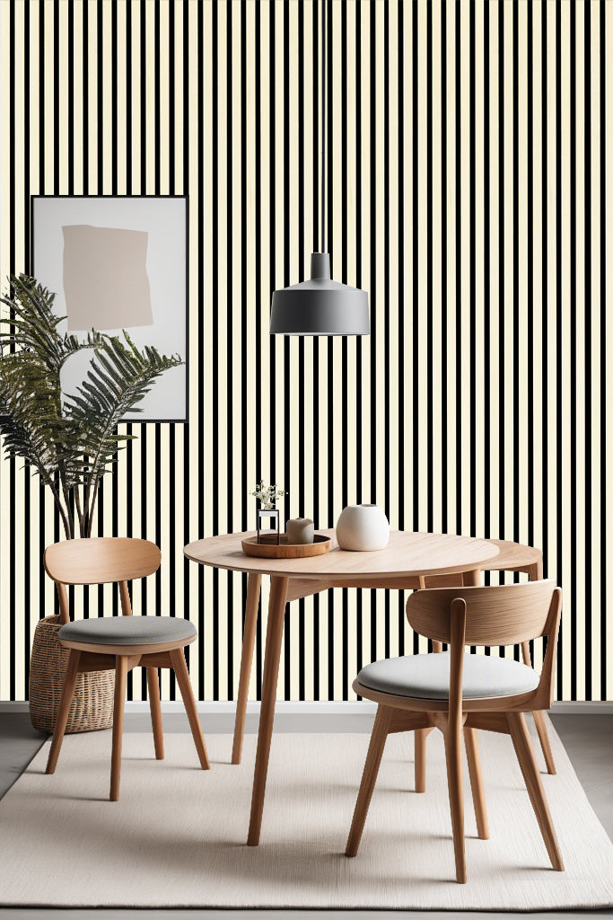 Akustikpaneel Premium Sand – Filz Schwarz 244 × 60 cm