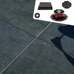 Komplettpaket Terrassenplatte Nero 60x60x2cm