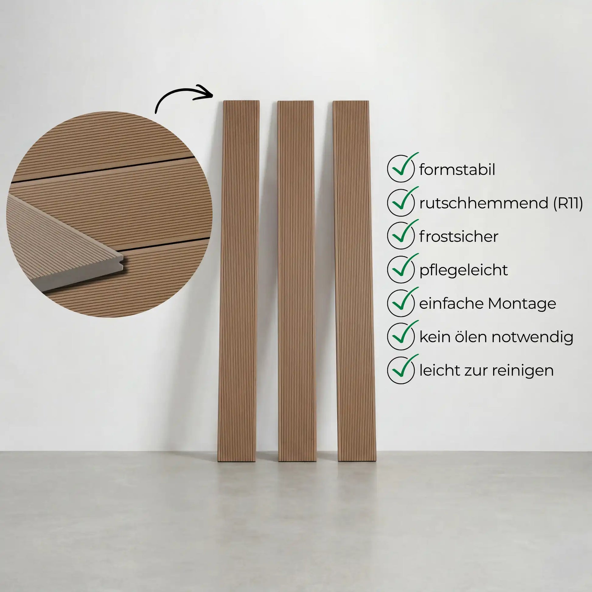 WPC-Komplettset Bangkirai ECO Massivdiele