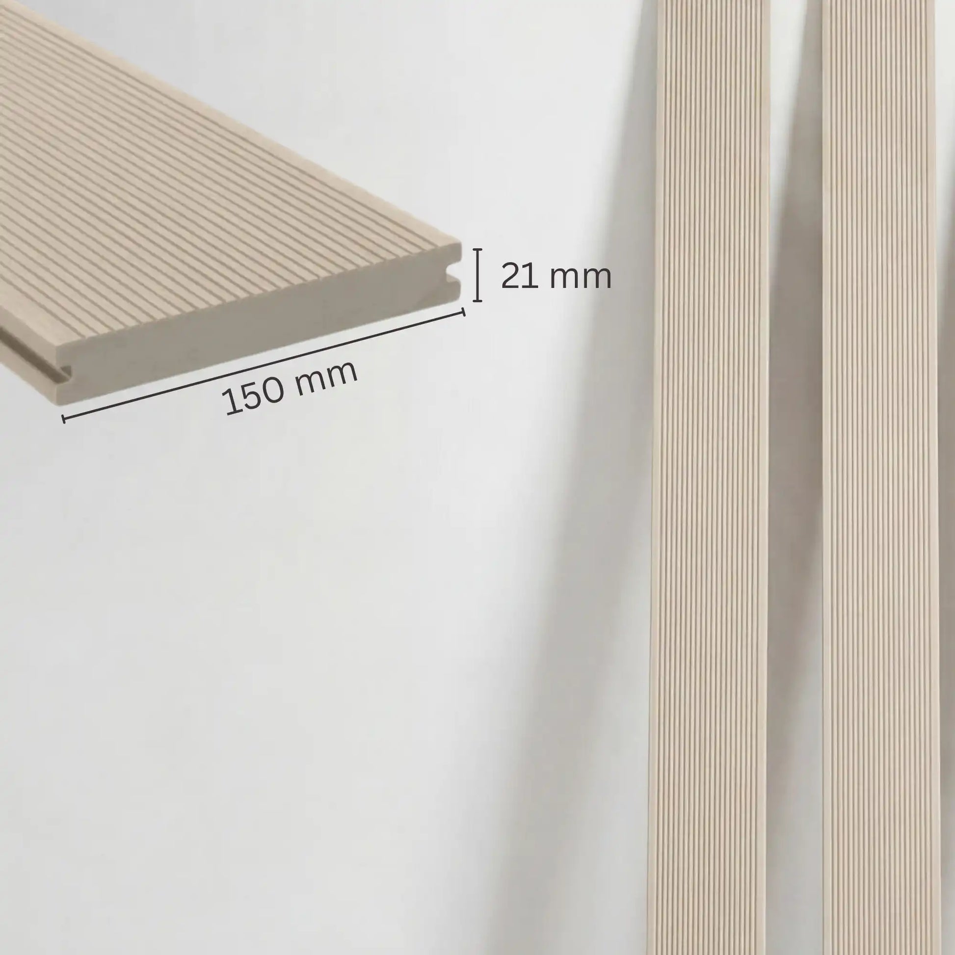 WPC-Komplettset Creme ECO Massivdiele