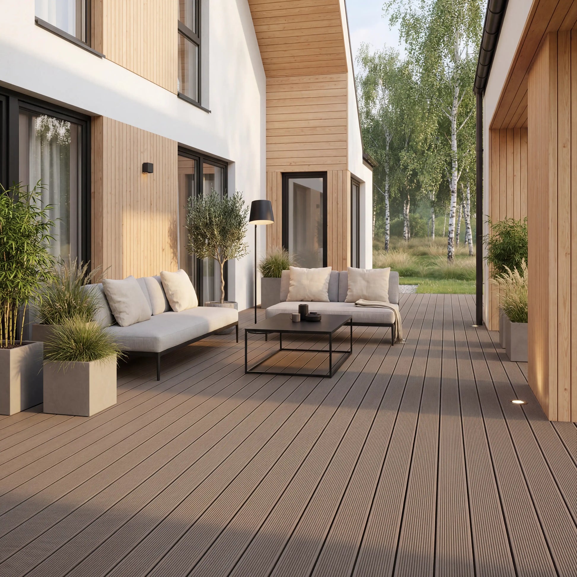 WPC Terrassendiele Massiv ECO Diamantnuss