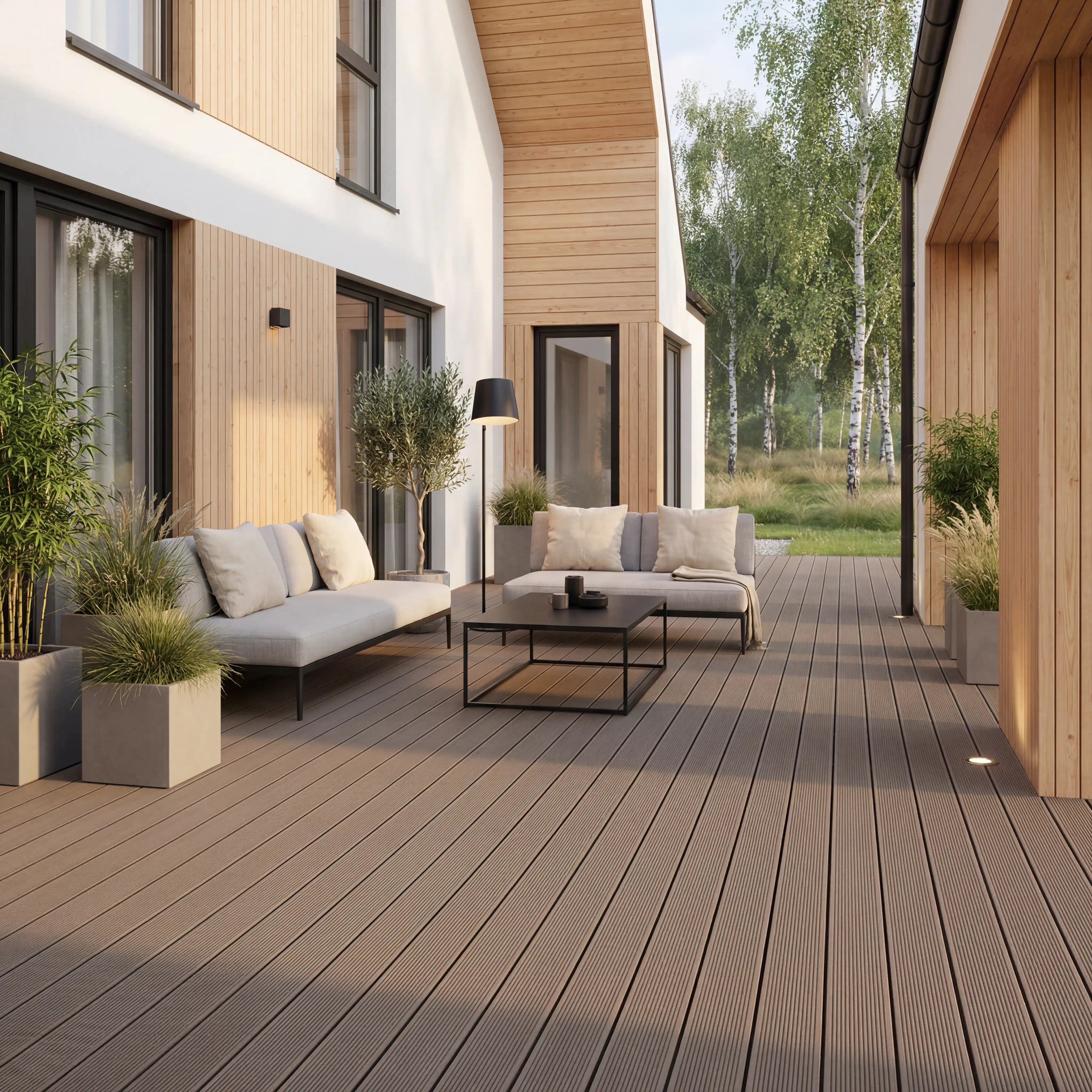 WPC Terrassendiele Massiv ECO Diamantnuss