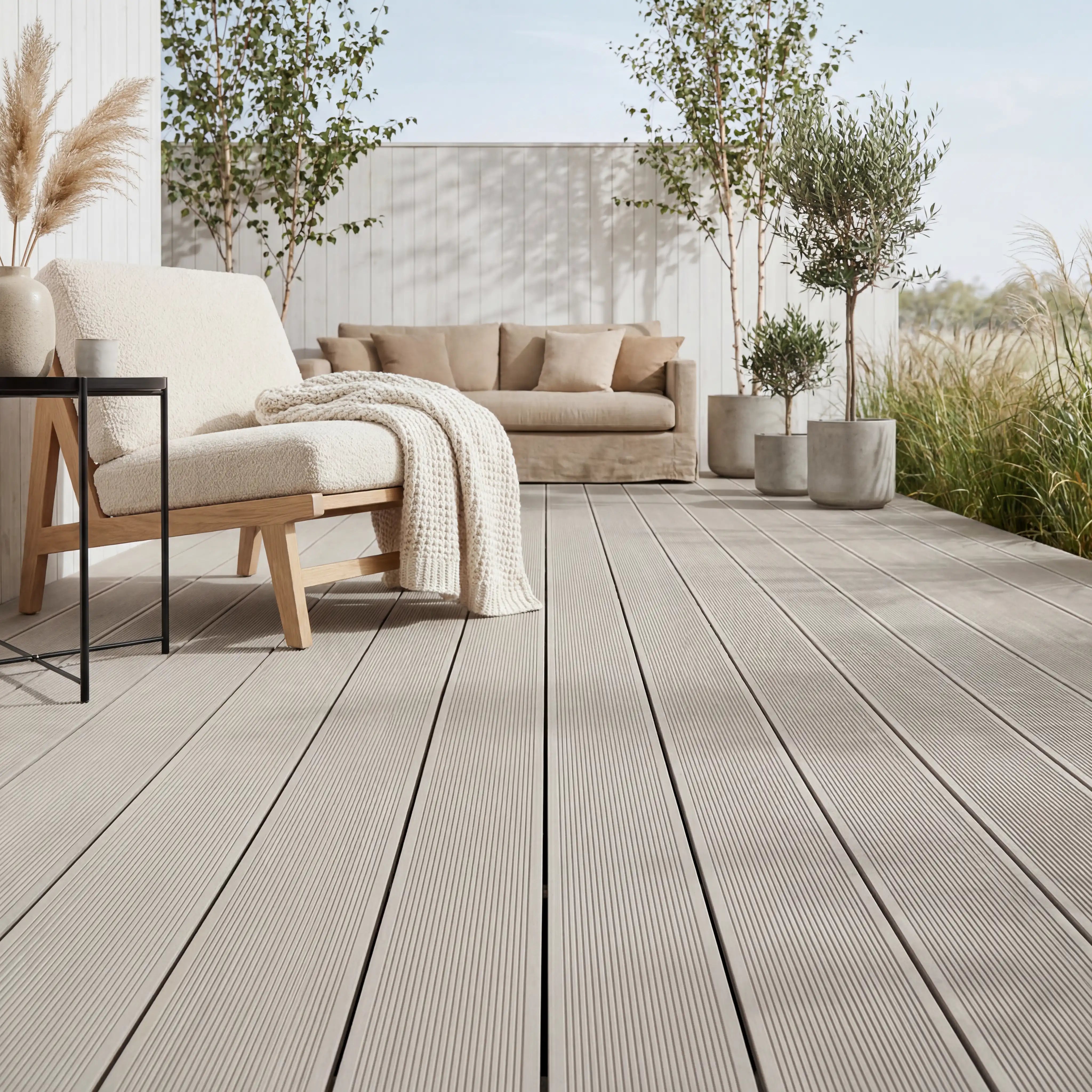 WPC-Komplettset Sand ECO Massivdiele