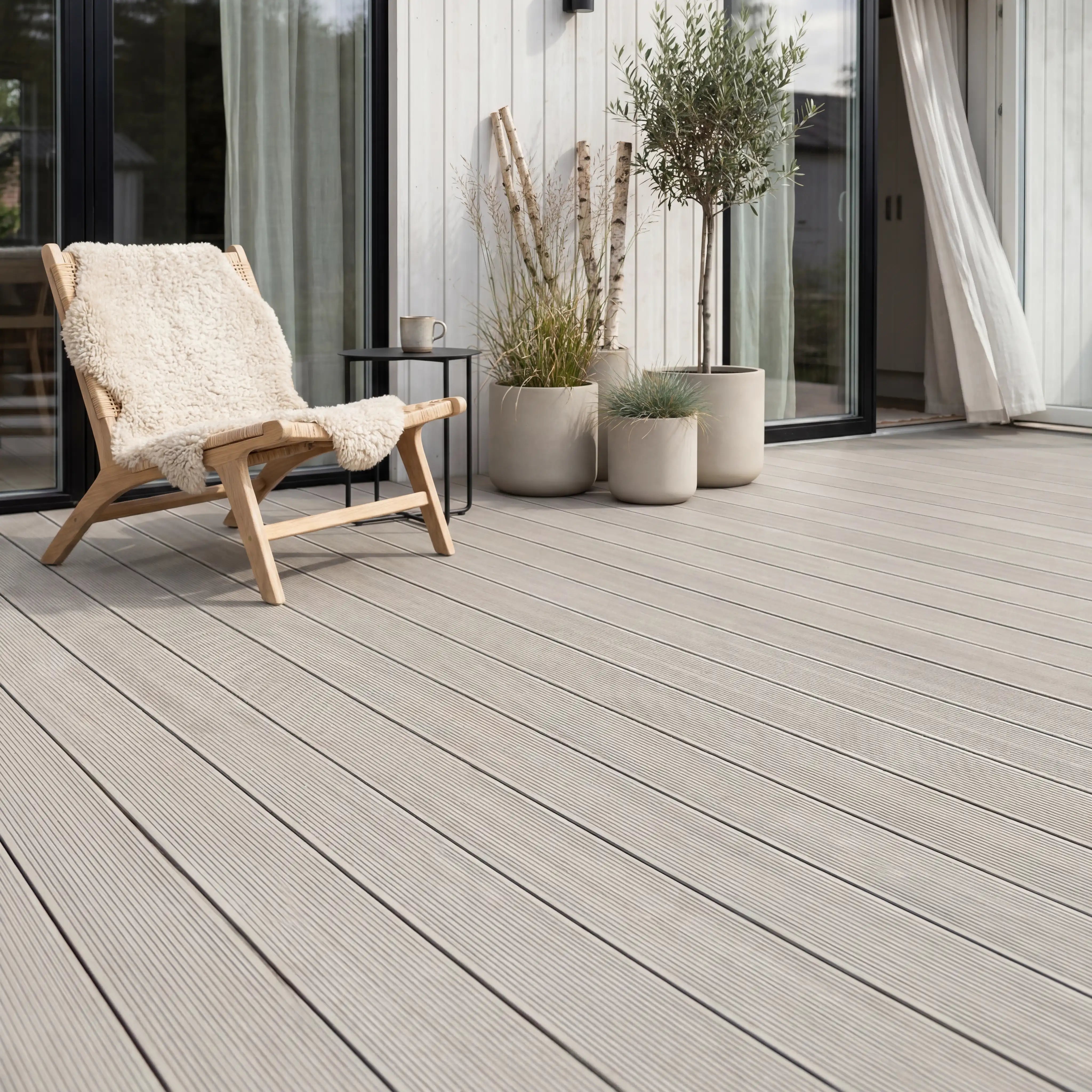 WPC-Komplettset Sand ECO Massivdiele