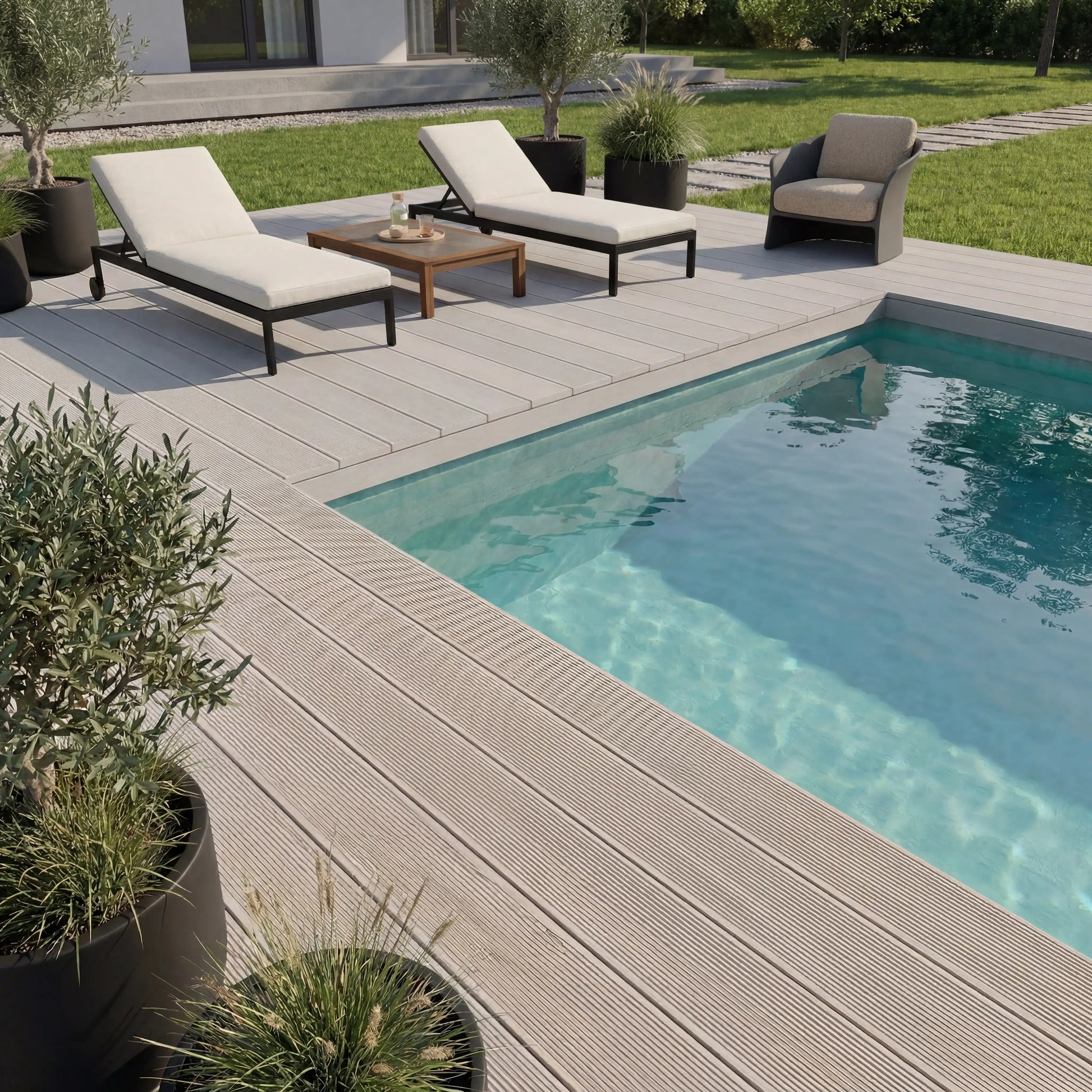 WPC-Komplettset Sand ECO Massivdiele
