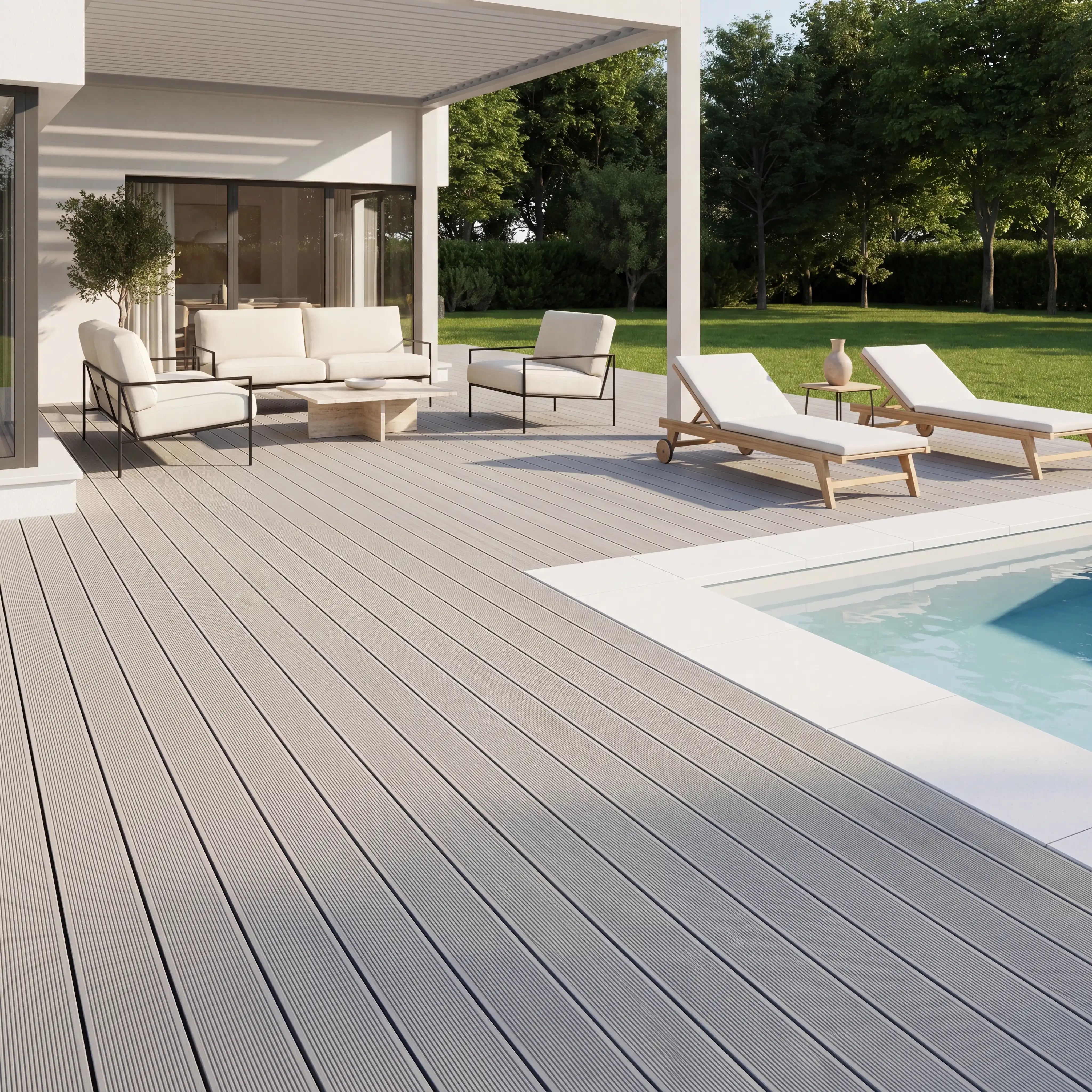 WPC Terrassendiele Massiv ECO Sand