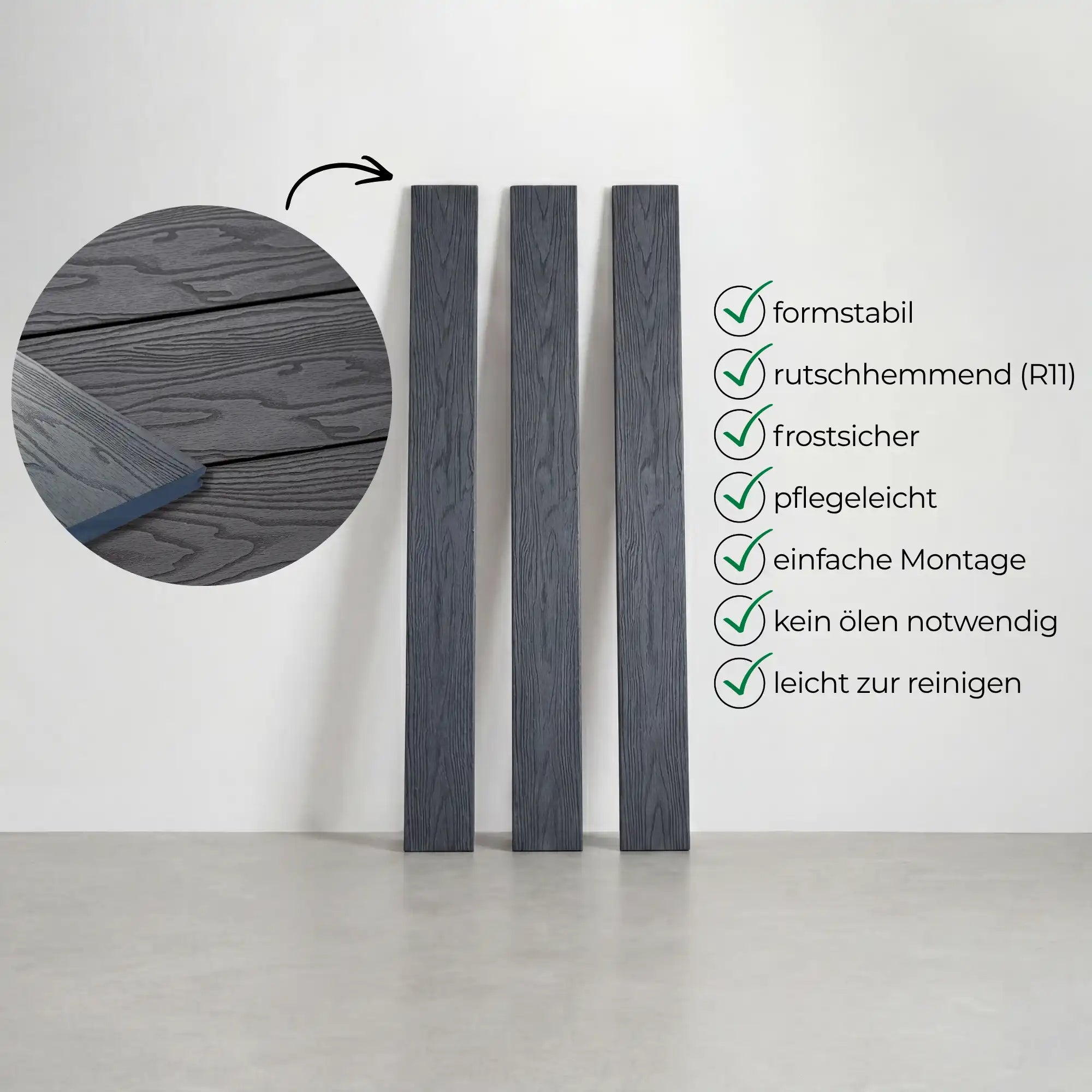 WPC-Komplettset Platin Terra Massivdiele