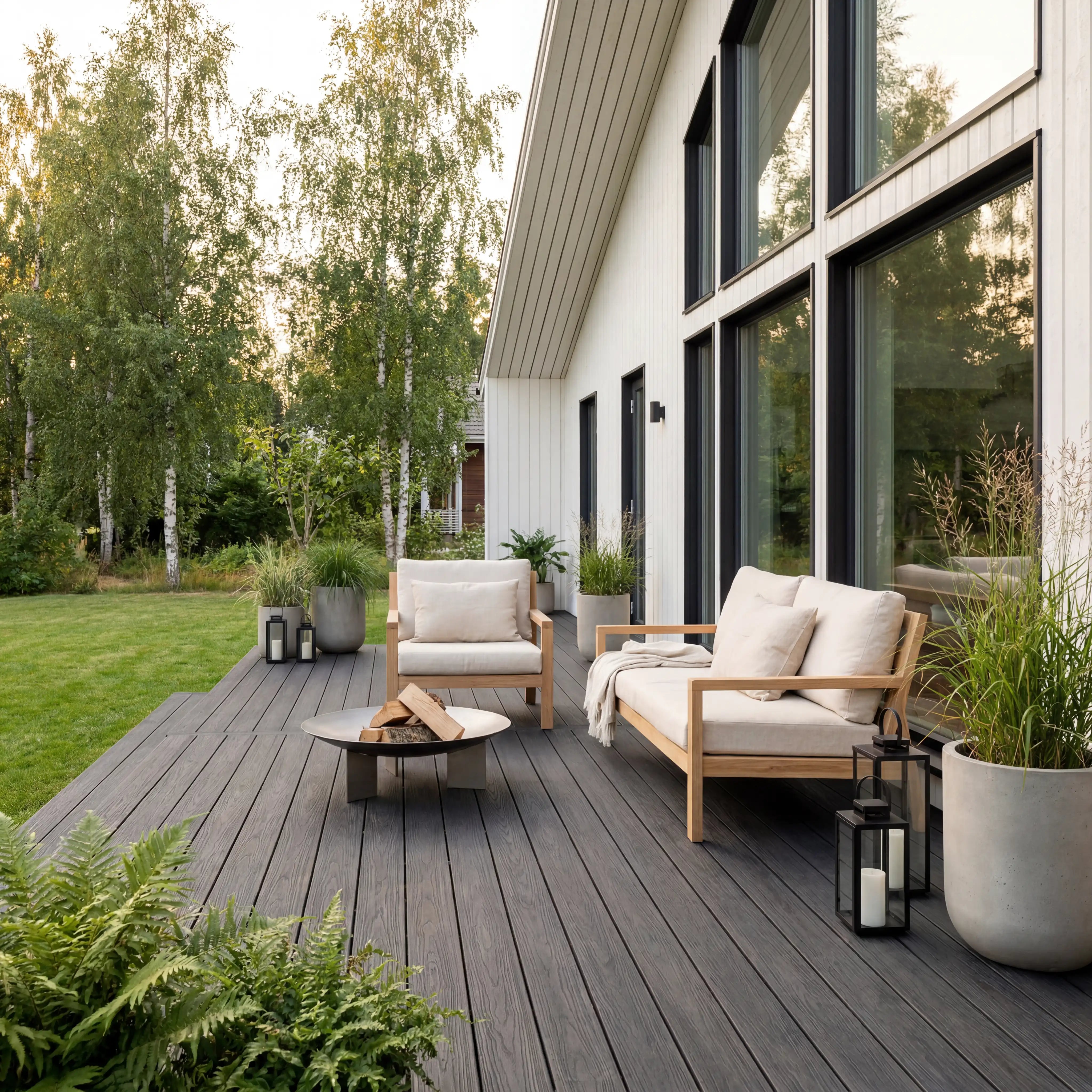 WPC-Komplettset Platin Terra Massivdiele
