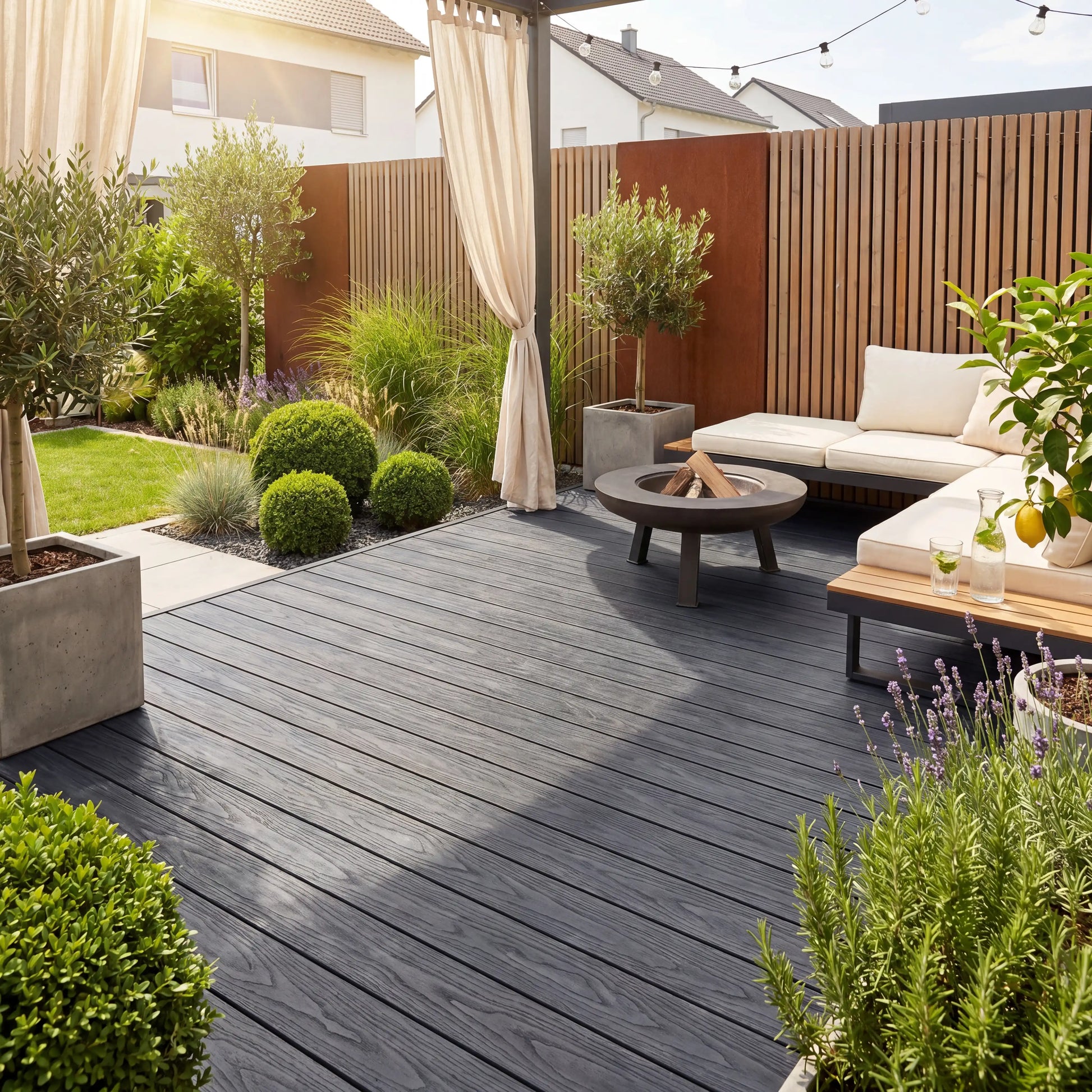 WPC-Komplettset Platin Terra Massivdiele