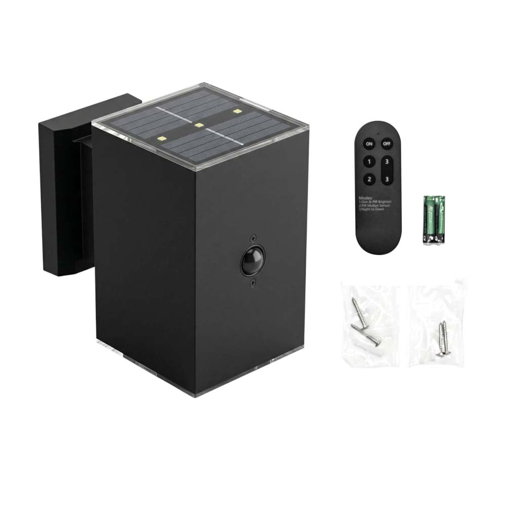 Solar Außenwandleuchten mit Bewegungsmelder und Fernbedienung Edge 2er Set