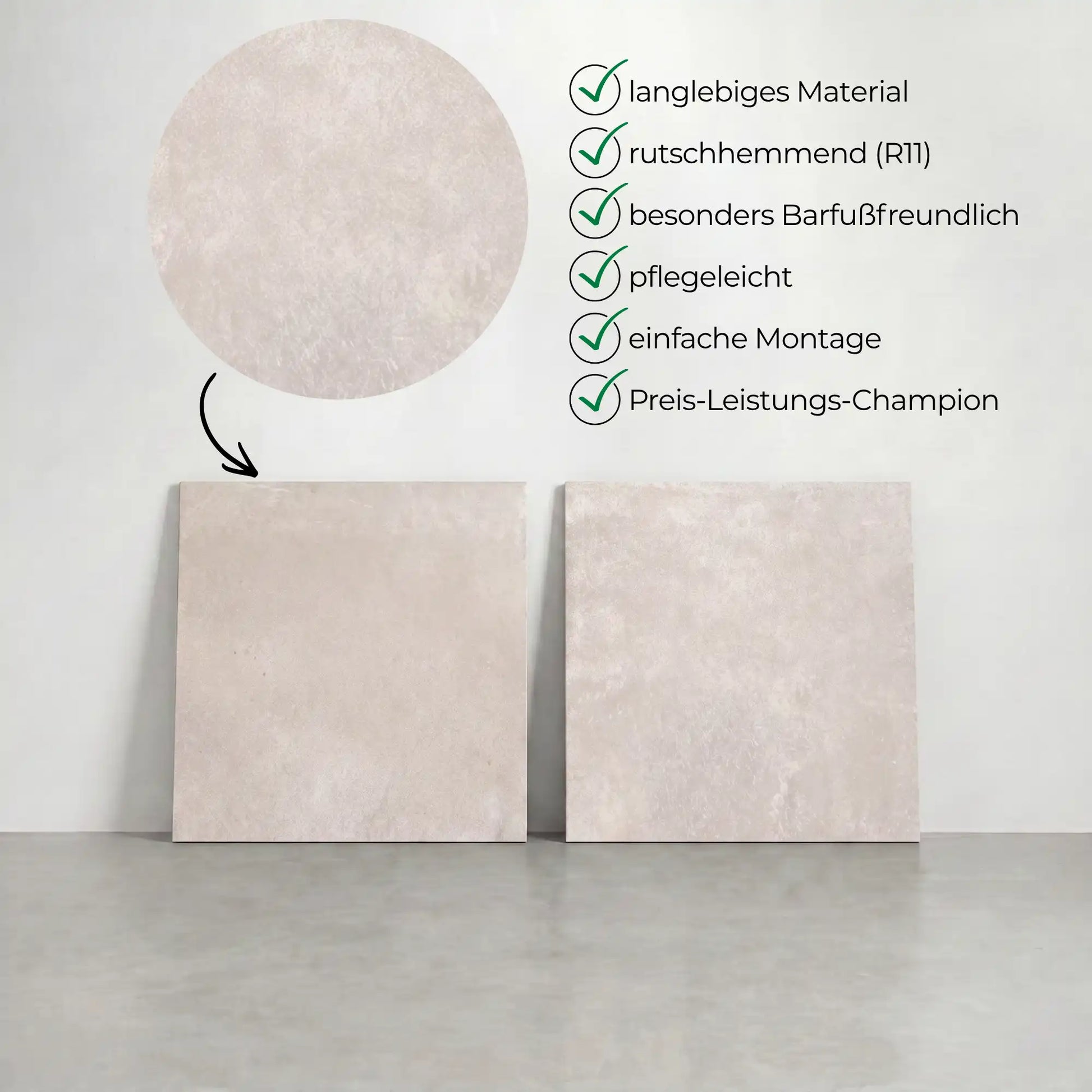 Komplettpaket Terrassenplatte White 60x60x2cm