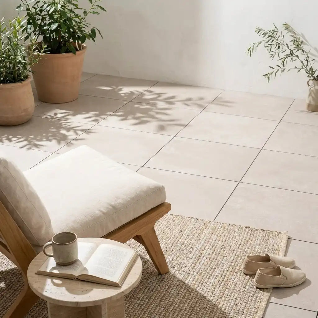 Komplettpaket Terrassenplatte White 60x60x2cm