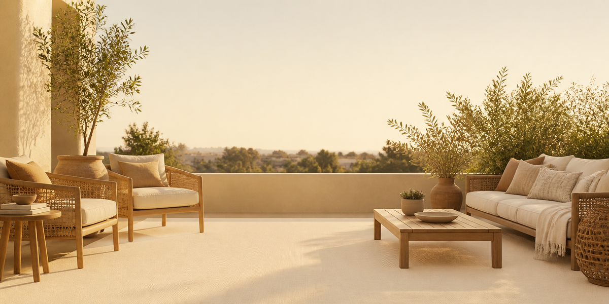Outdoor Teppiche in Beige