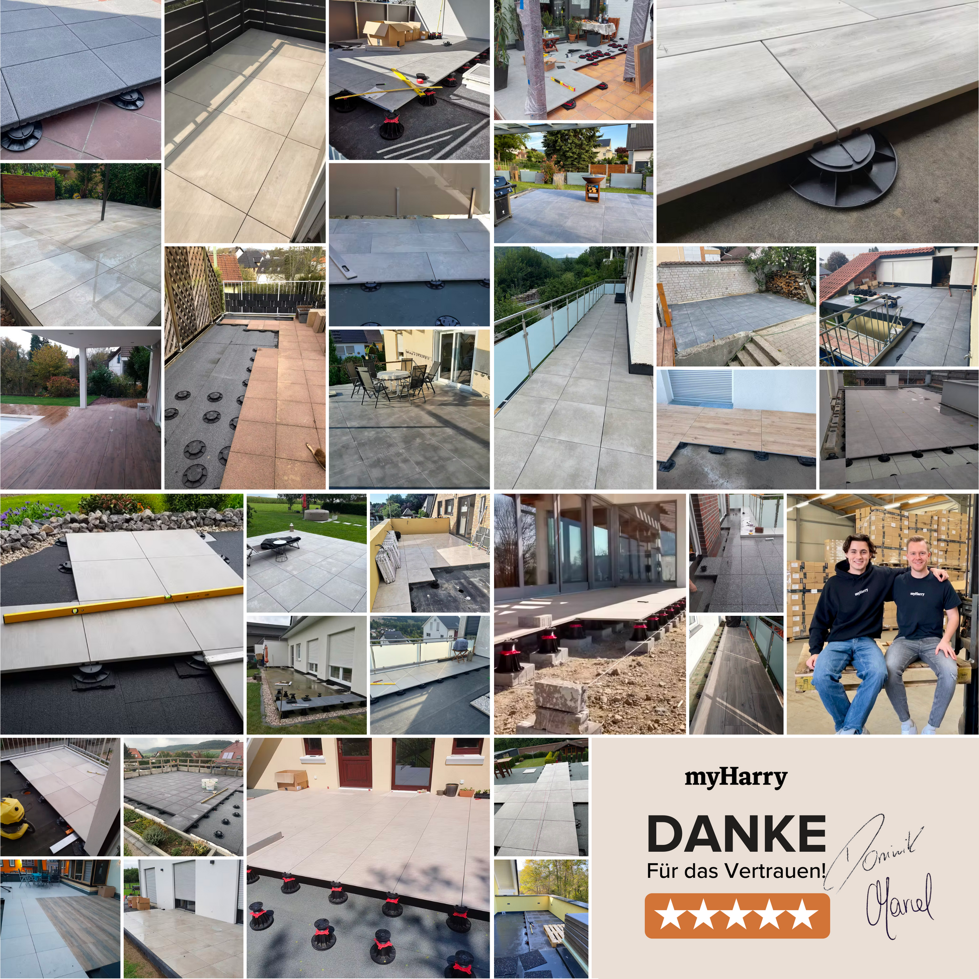 Stelzlager selbstnivellierend 85-115mm für Terrassenplatten YEED