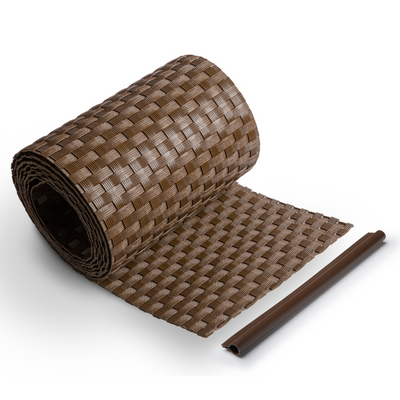 Rattan Sichtschutzstreifen Braun RD01 255cm