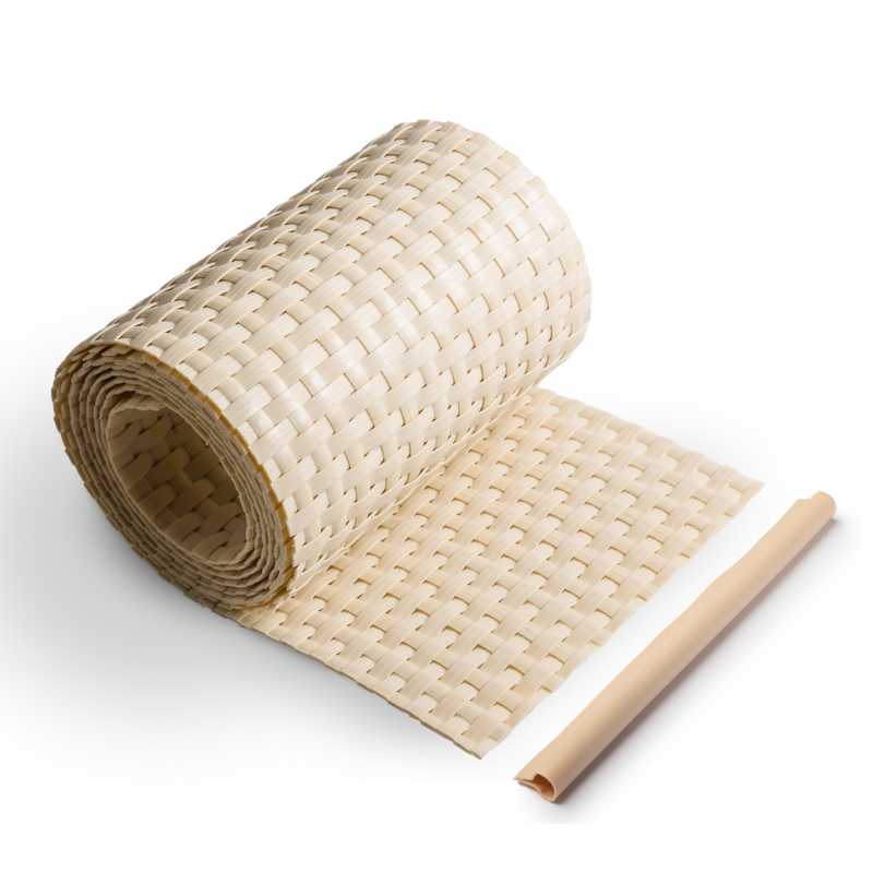 Rattan Sichtschutzstreifen Beige RD18 255cm